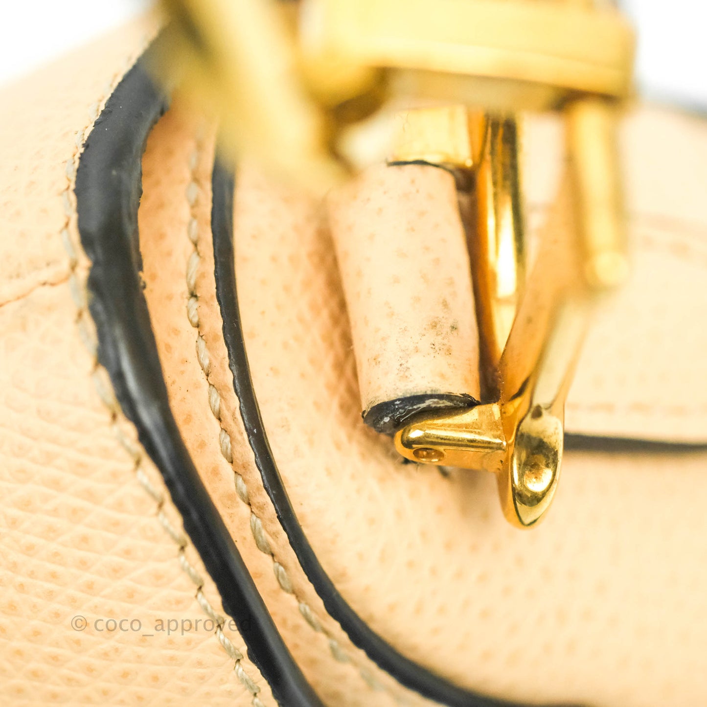 Christian Dior Mini Saddle Bag Beige Grained Calfskin Gold Hardware With Strap