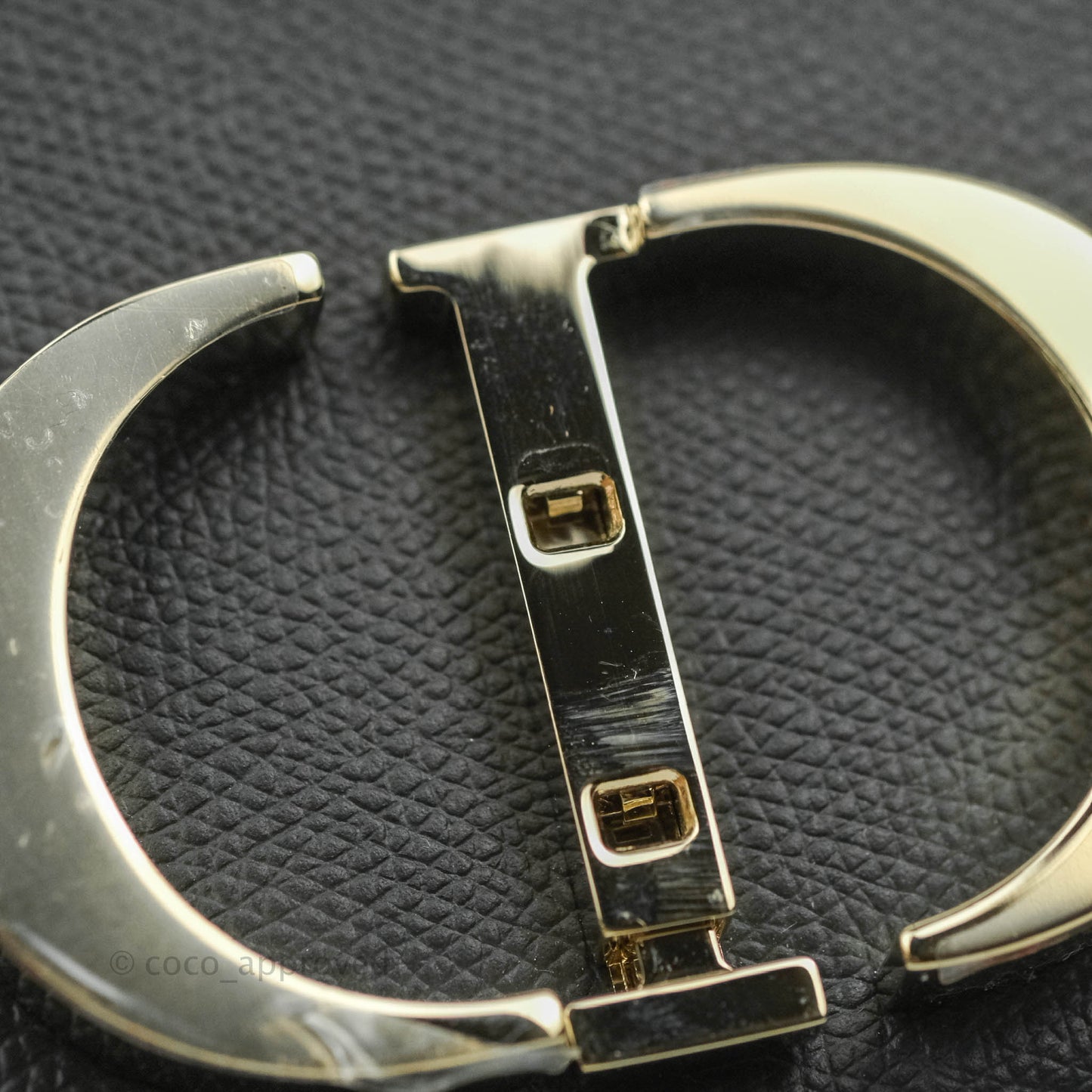Christian Dior 30 Montaigne with Chain Black Grained Calfskin