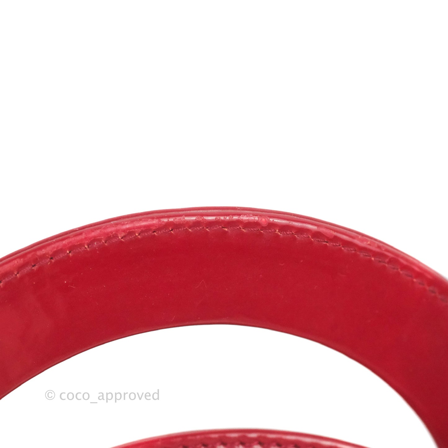 Christian Dior Medium Lady Dior Red Patent Silver Hardware