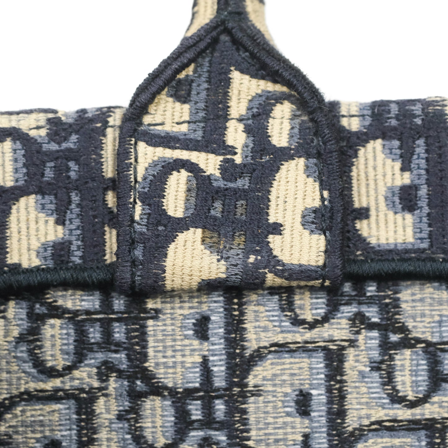 Christian Dior Large Dior Oblique Embroidery Canvas Book Tote