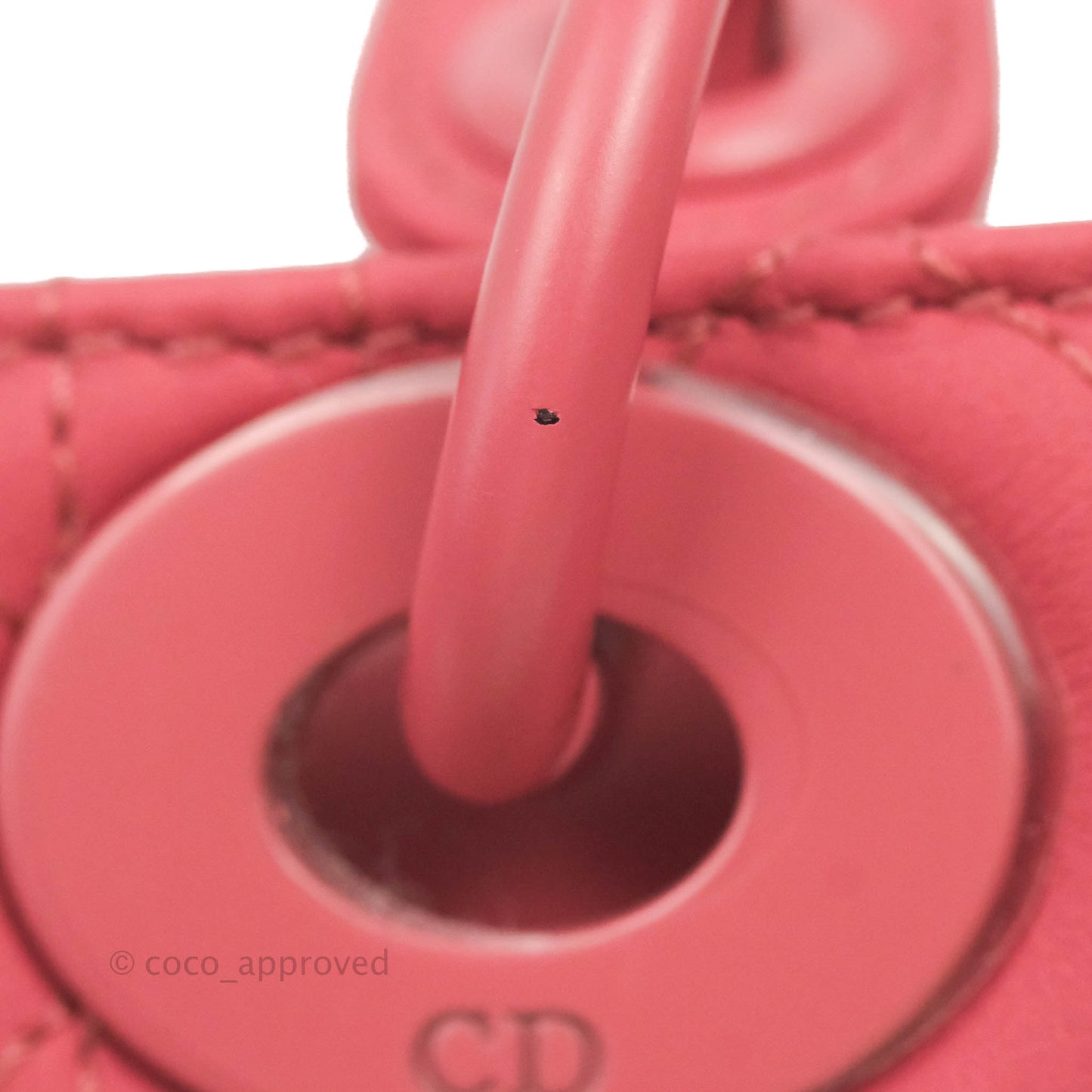 Christian Dior Mini Cannage Lady Dior Dark Pink Matte Pink Hardware