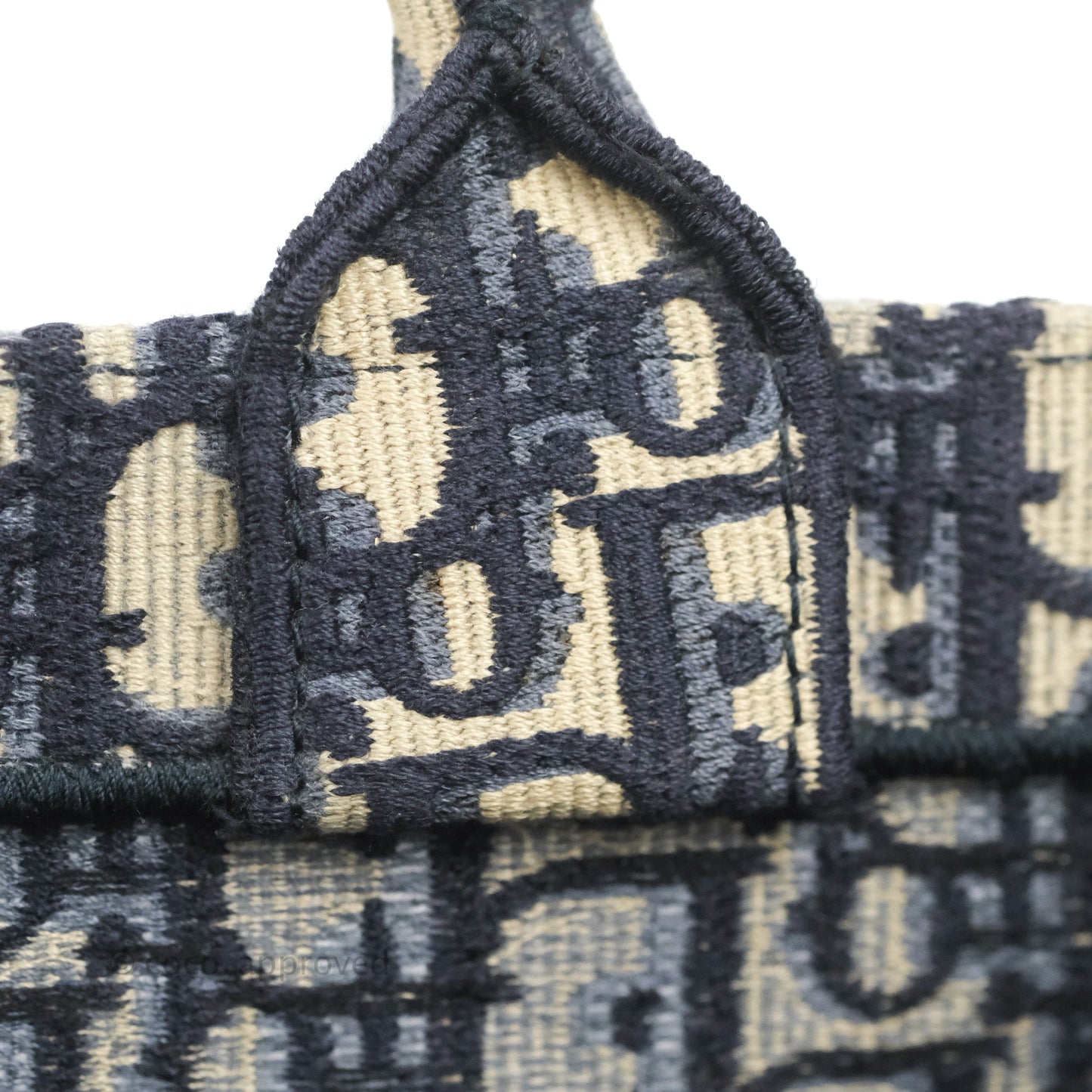 Christian Dior Large Dior Oblique Embroidery Canvas Book Tote