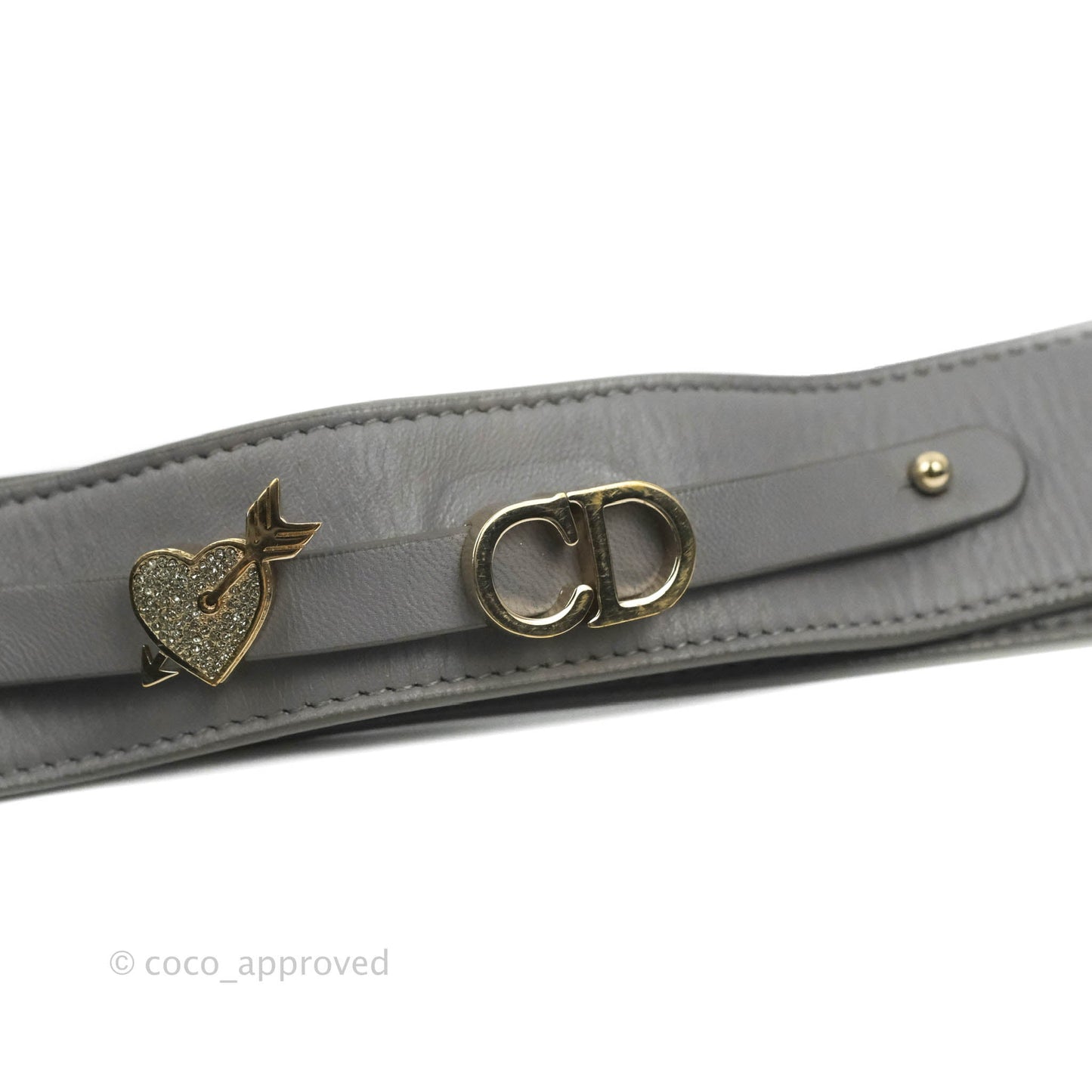 Christian Dior Lambskin My ABCDior Lady Dior Grey Gold Hardware
