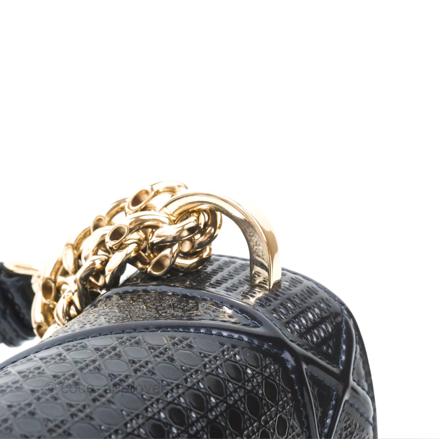 Christian Dior Small Diorama Flap Bag Dark Metallic Calfskin Gold Hardware