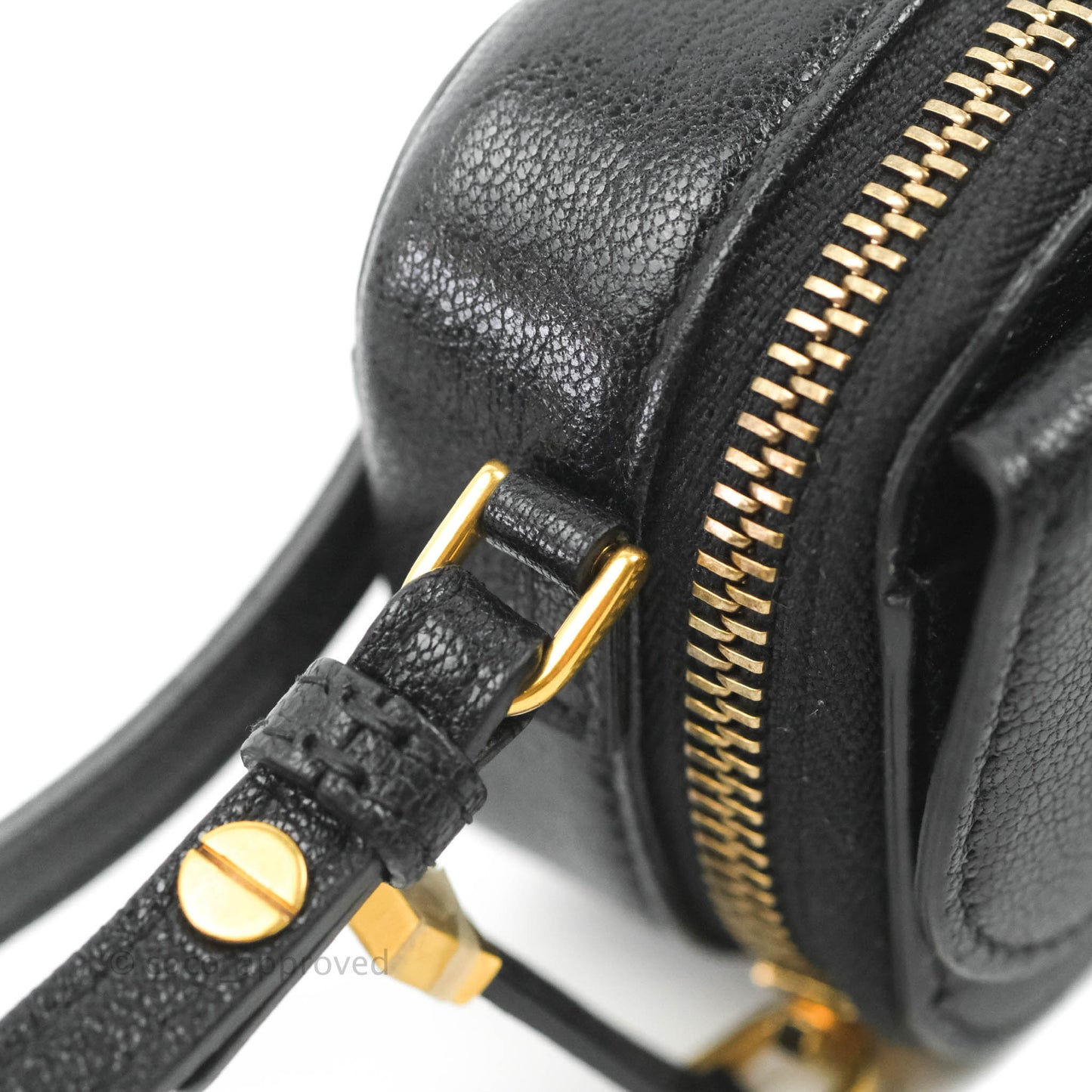 Dior Mini Saddle Shoulder Strap Pouch Black Goatskin