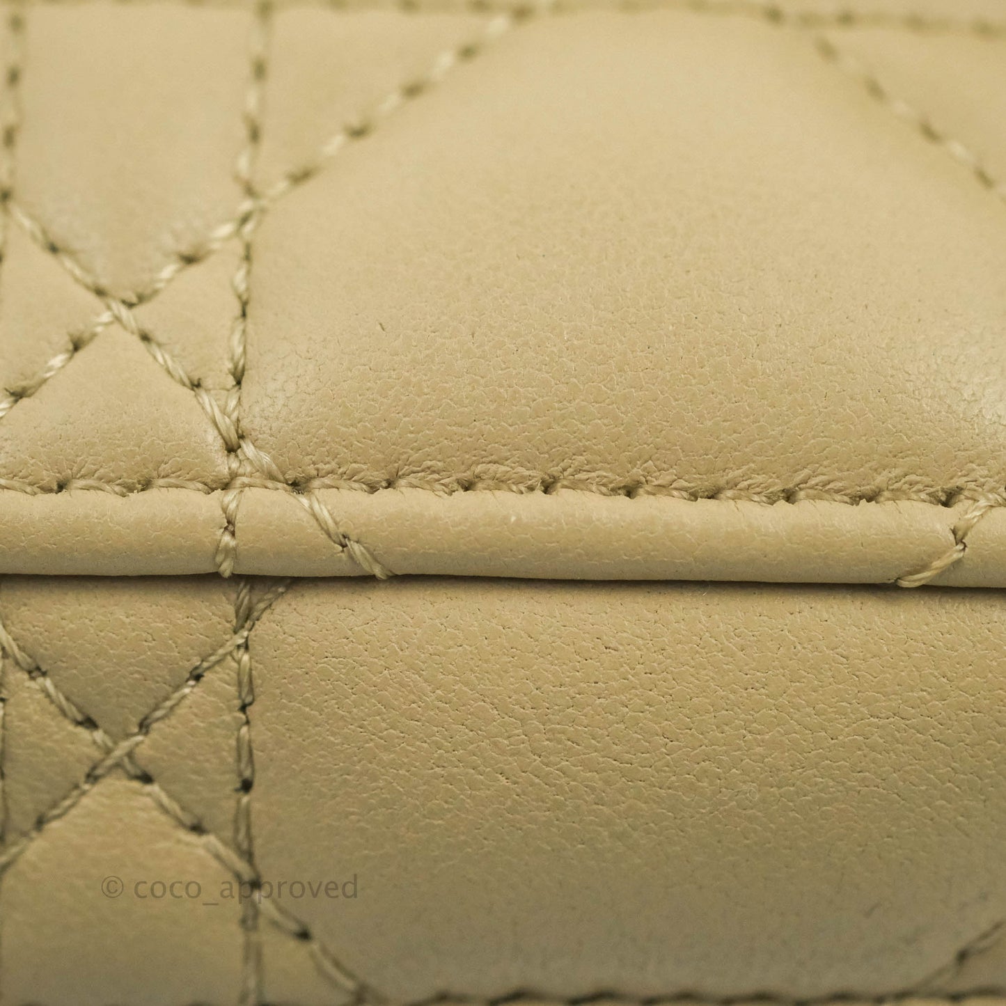 Christian Dior Small Diortravel Vanity Case Beige Lambskin Cannage