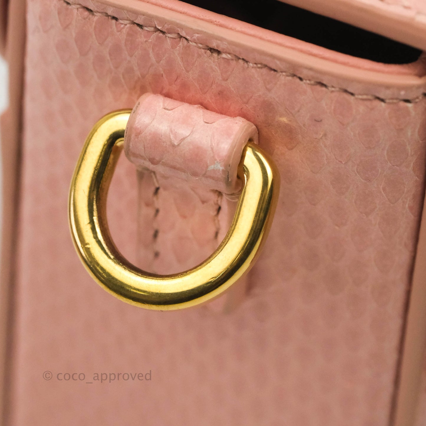 Christian Dior 30 Montaigne Box Bag Python Rose Des Vents