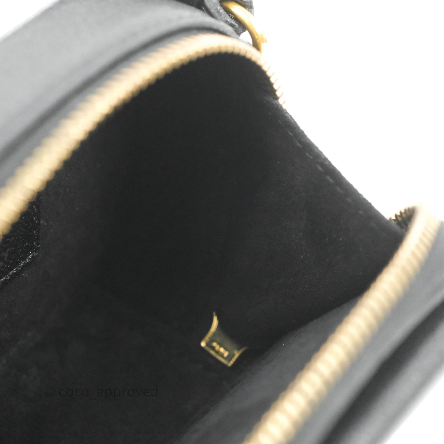 Dior Mini Saddle Shoulder Strap Pouch Black Goatskin