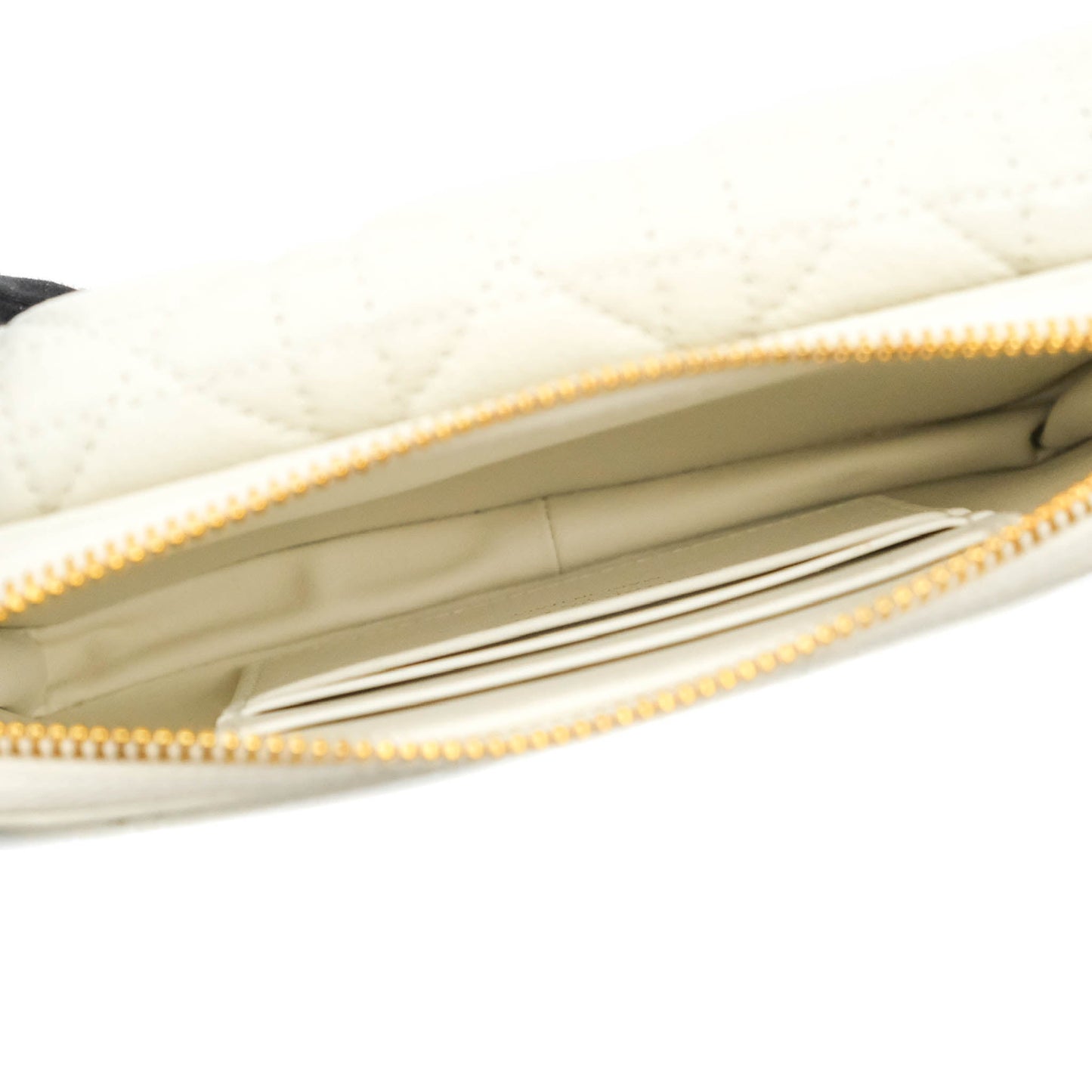 Dior Caro Pouch with Chain Latte Supple Cannage Calfskin