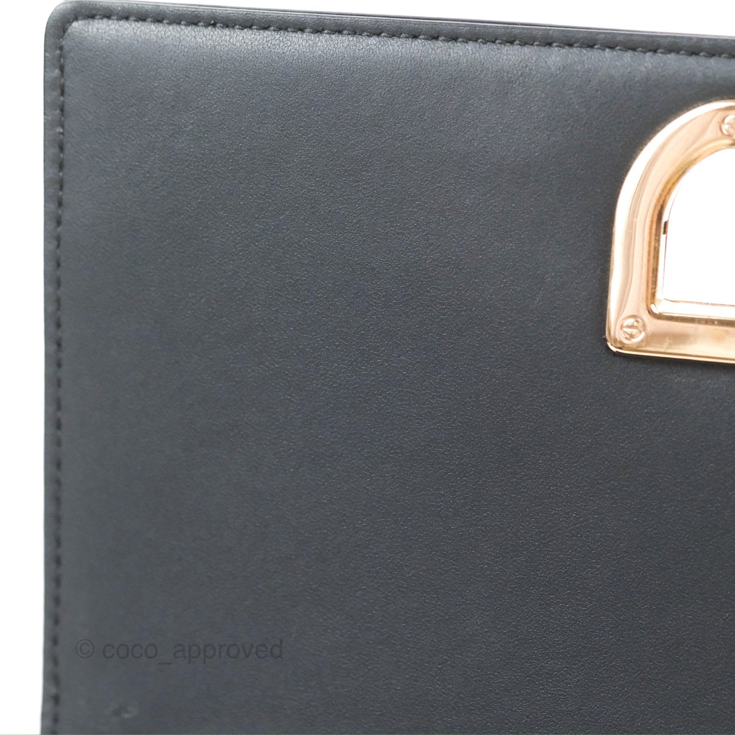 Christian Dior Small Diorama Flap Bag Dark Metallic Calfskin Gold Hardware