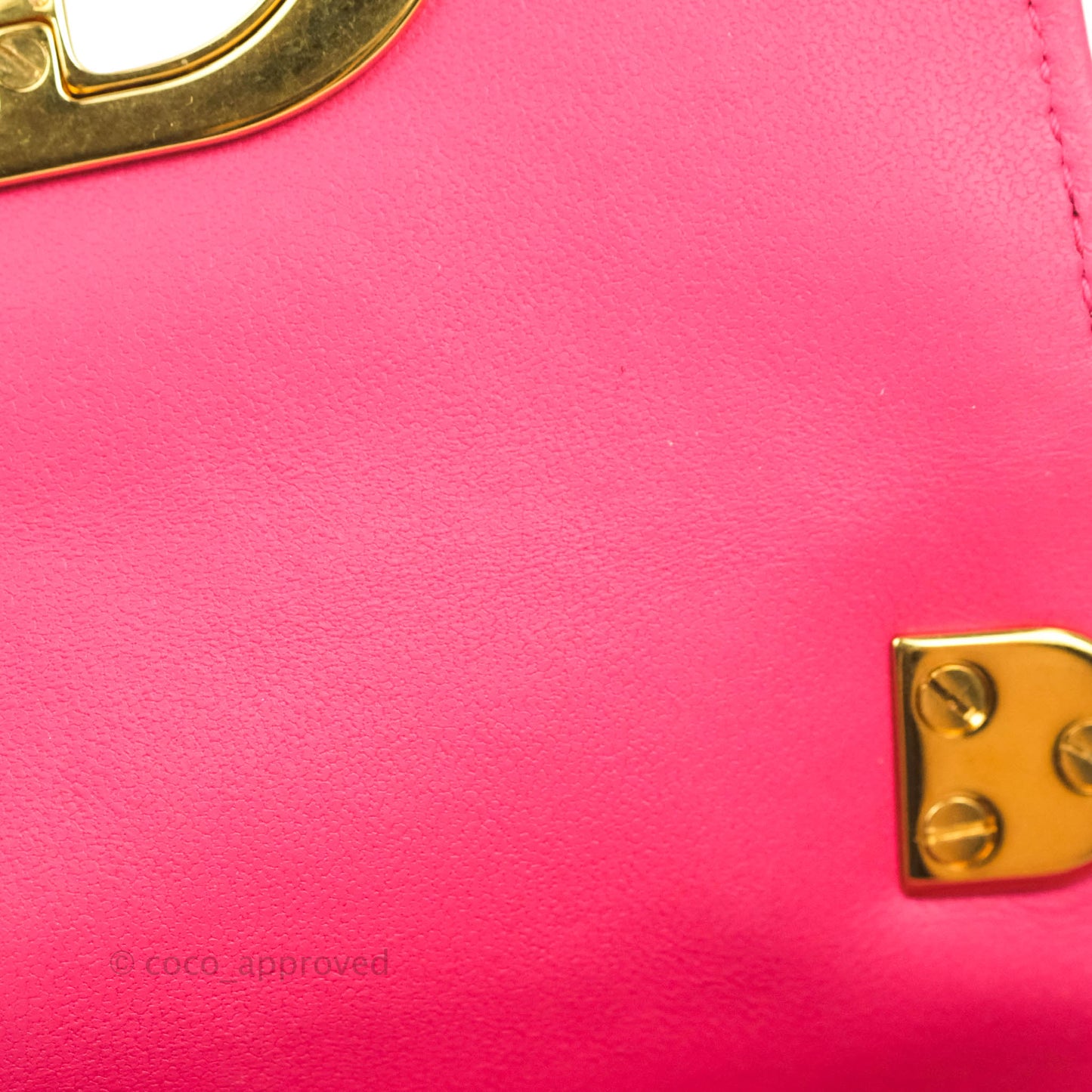Christian Dior Micro Caro Bag Pink Gold Hardware