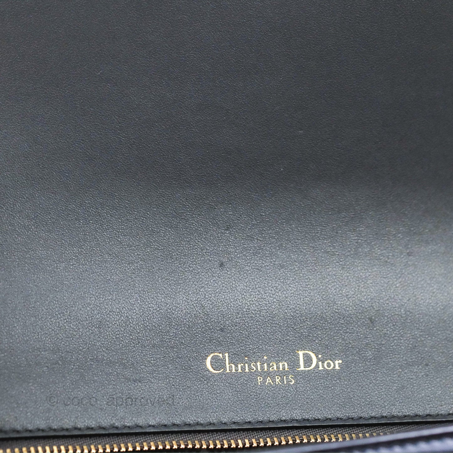 Christian Dior Small Diorama Flap Bag Dark Metallic Calfskin Gold Hardware