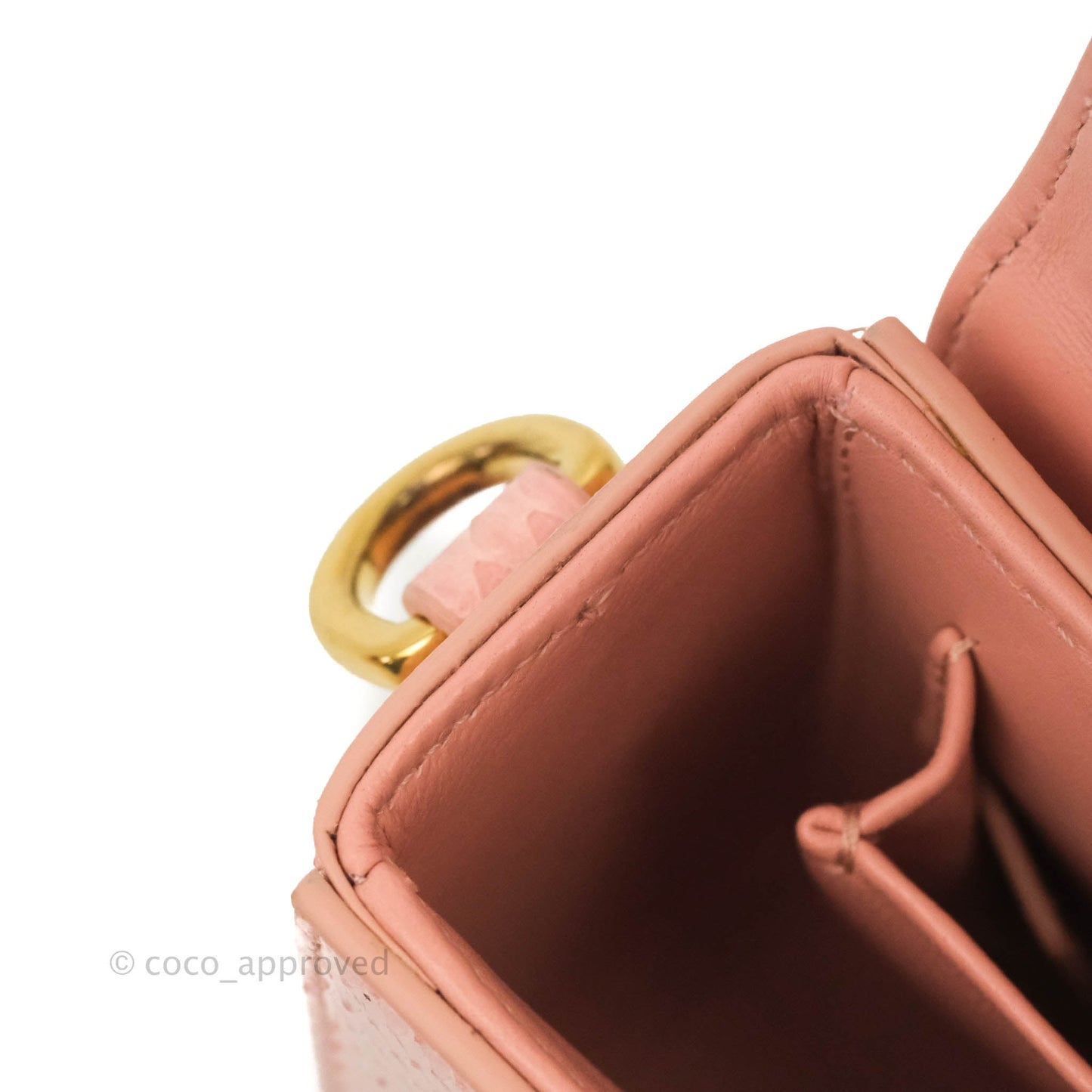 Christian Dior 30 Montaigne Box Bag Python Rose Des Vents