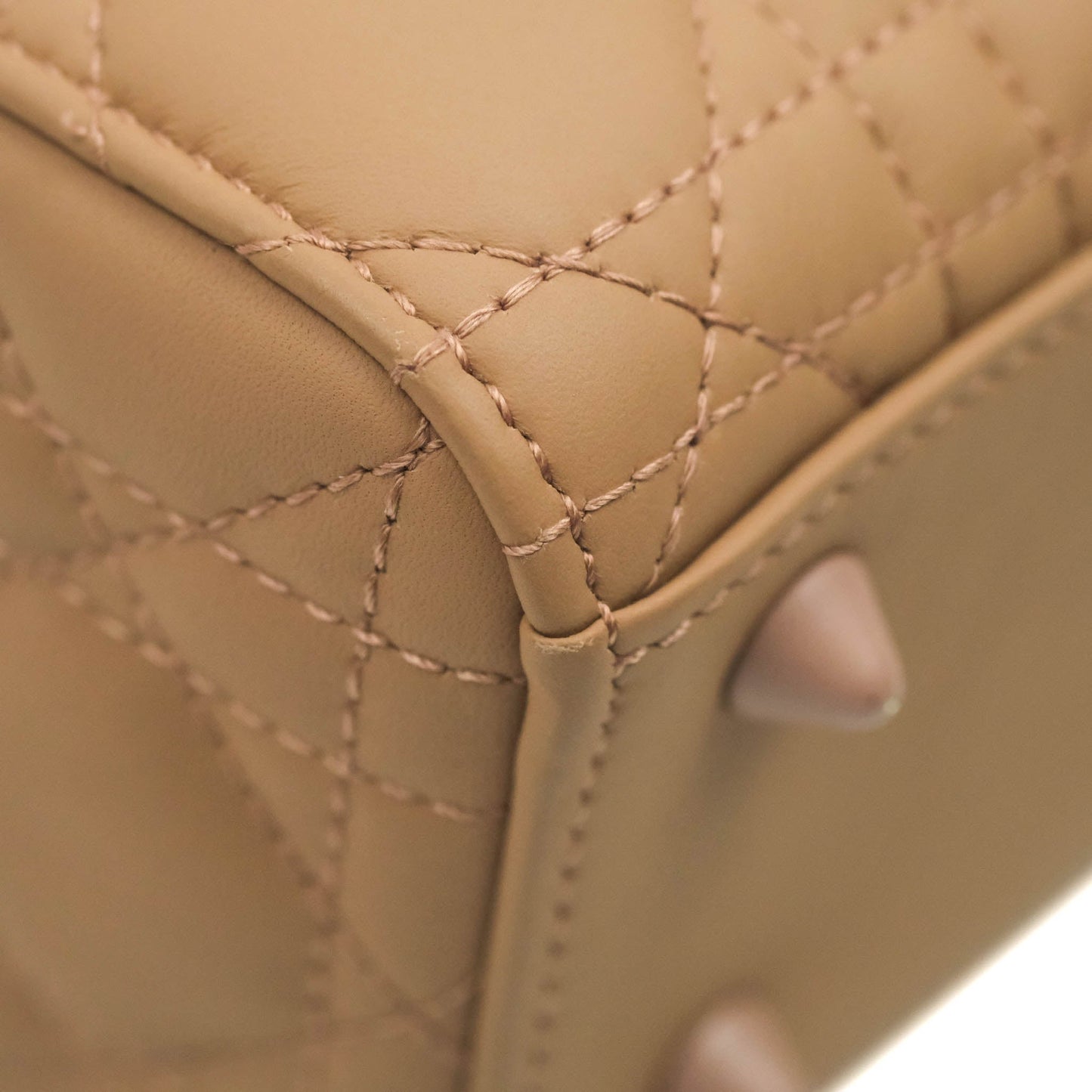 Christian Dior Lambskin My ABCDior Lady Dior Matte Dark Beige Matte Hardware