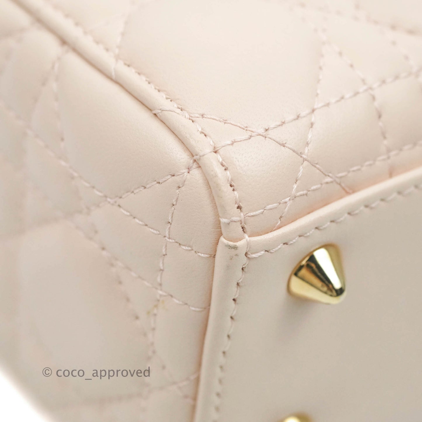 Christian Dior Lambskin My ABCDior Lady Dior Pale Pink Gold Hardware