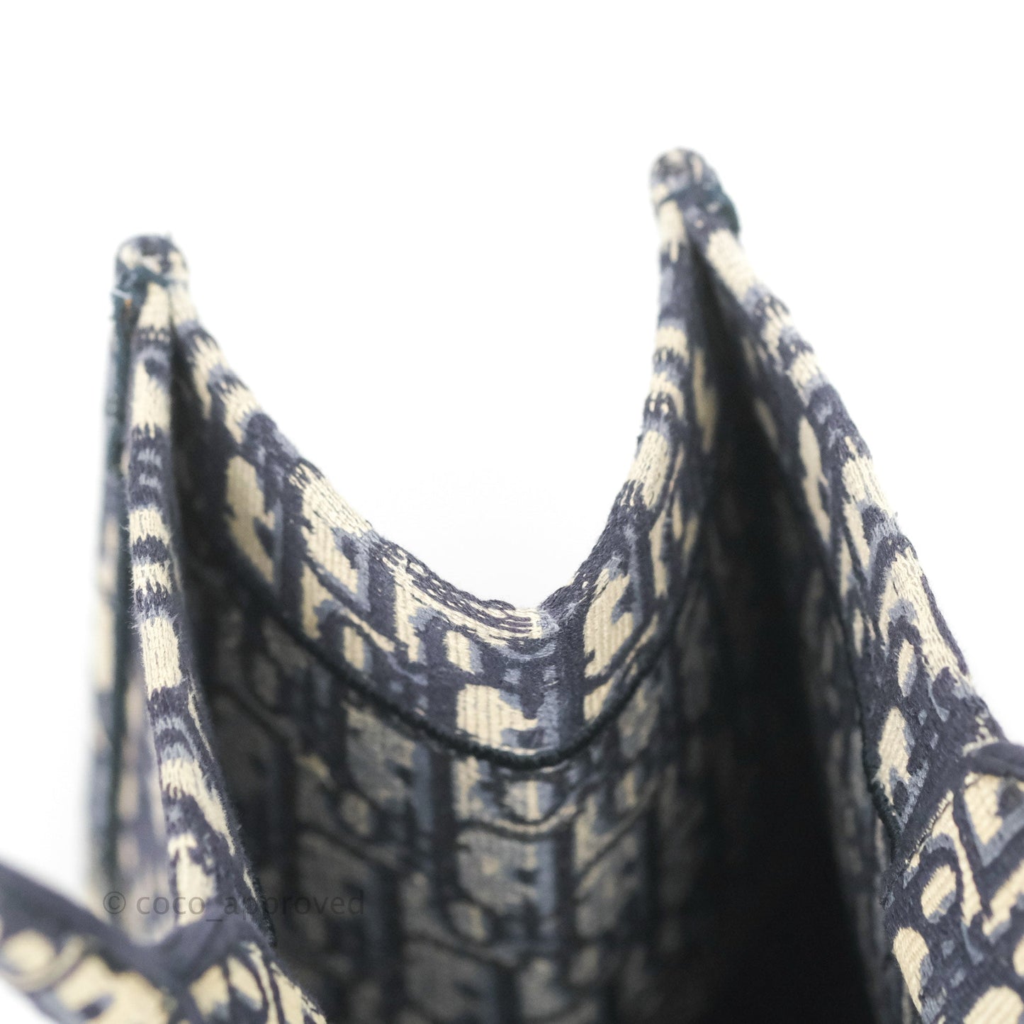 Christian Dior Large Dior Oblique Embroidery Canvas Book Tote