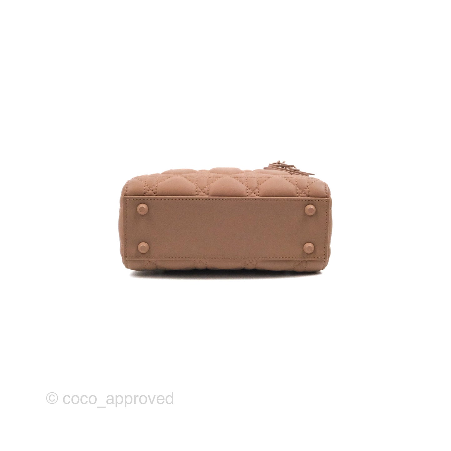 Christian Dior Mini Lady Dior Blush Ultramatte Cannage Calfskin