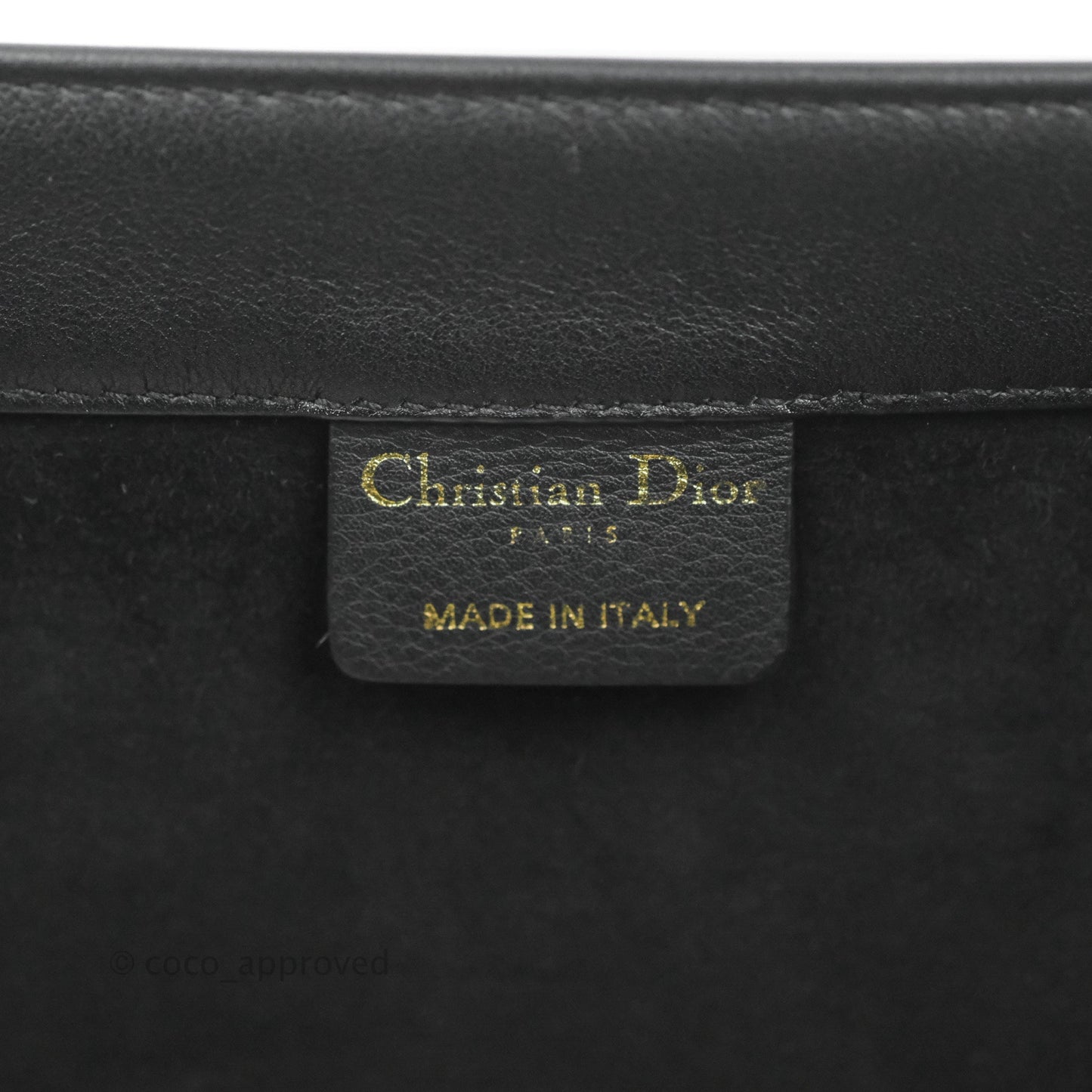Christian Dior Medium Embossed Book Tote Black Calfskin