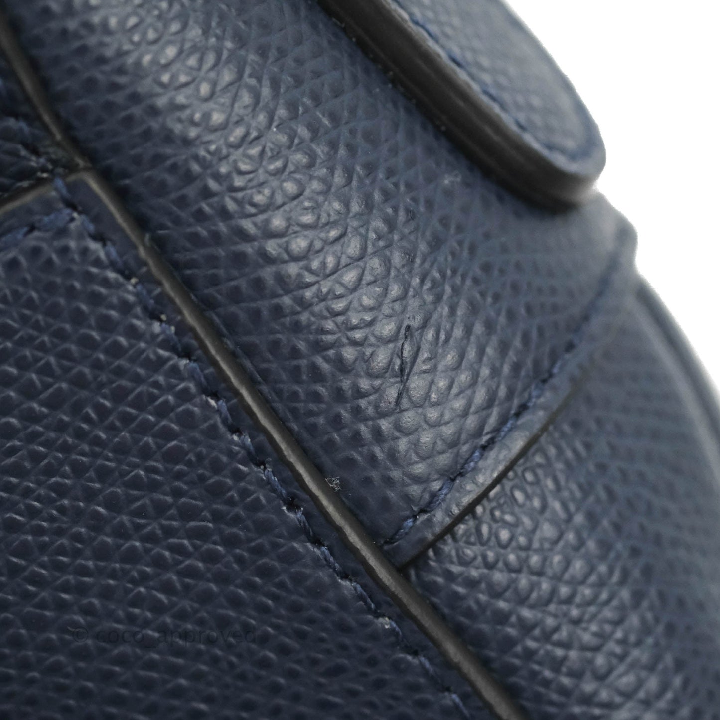 Christian Dior Saddle Bag Navy Grained Calfskin Gold Hardware