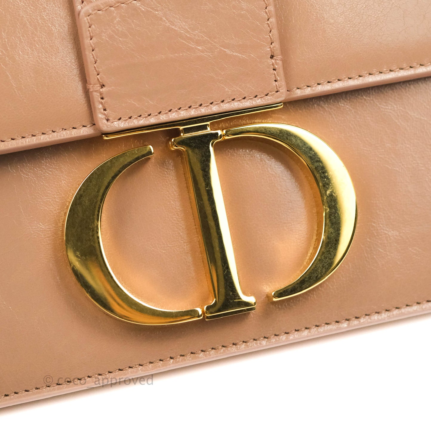 Dior 30 Montaigne Bag Rose Des Vents Crinkled Calfskin Gold Hardware