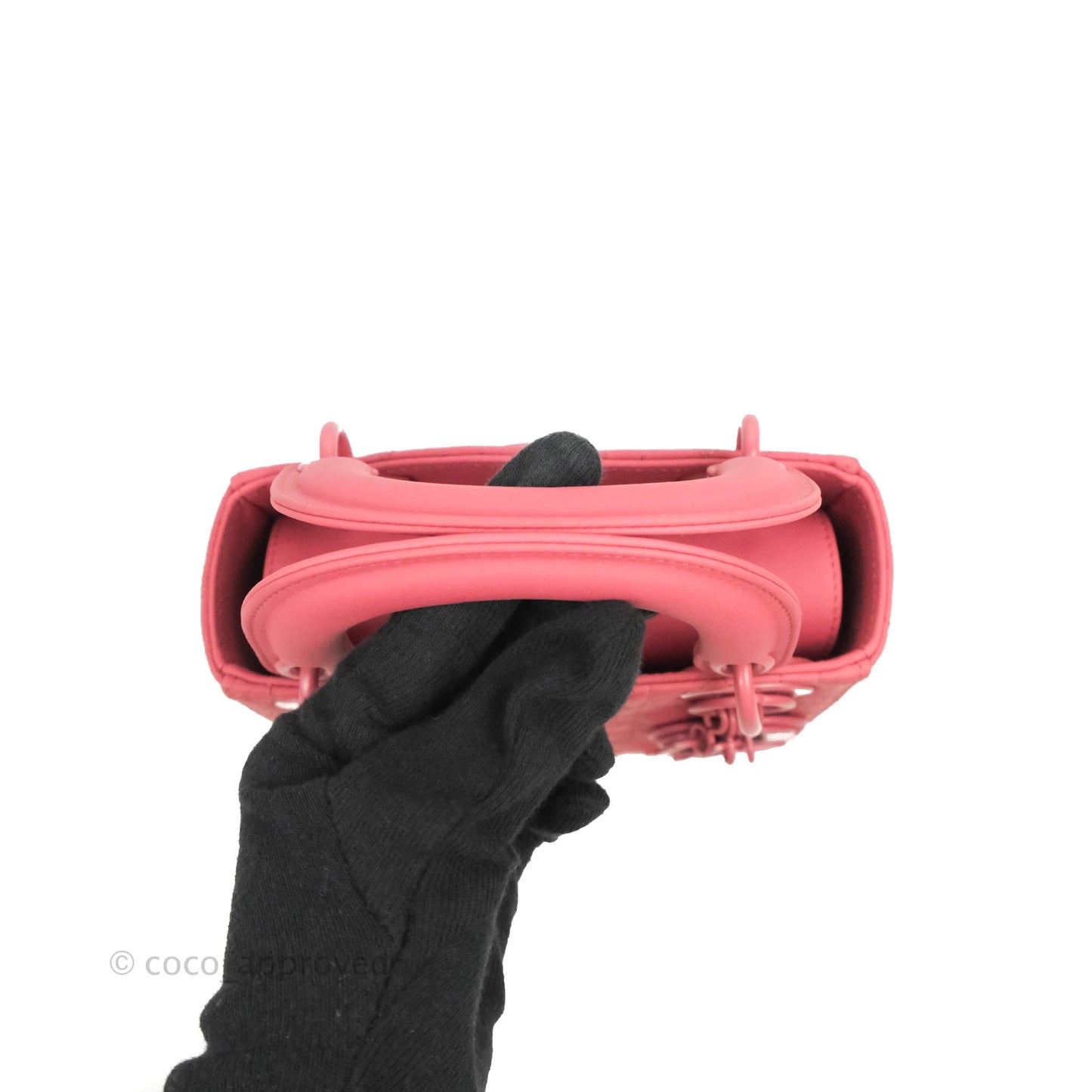 Christian Dior Mini Cannage Lady Dior Dark Pink Matte Pink Hardware