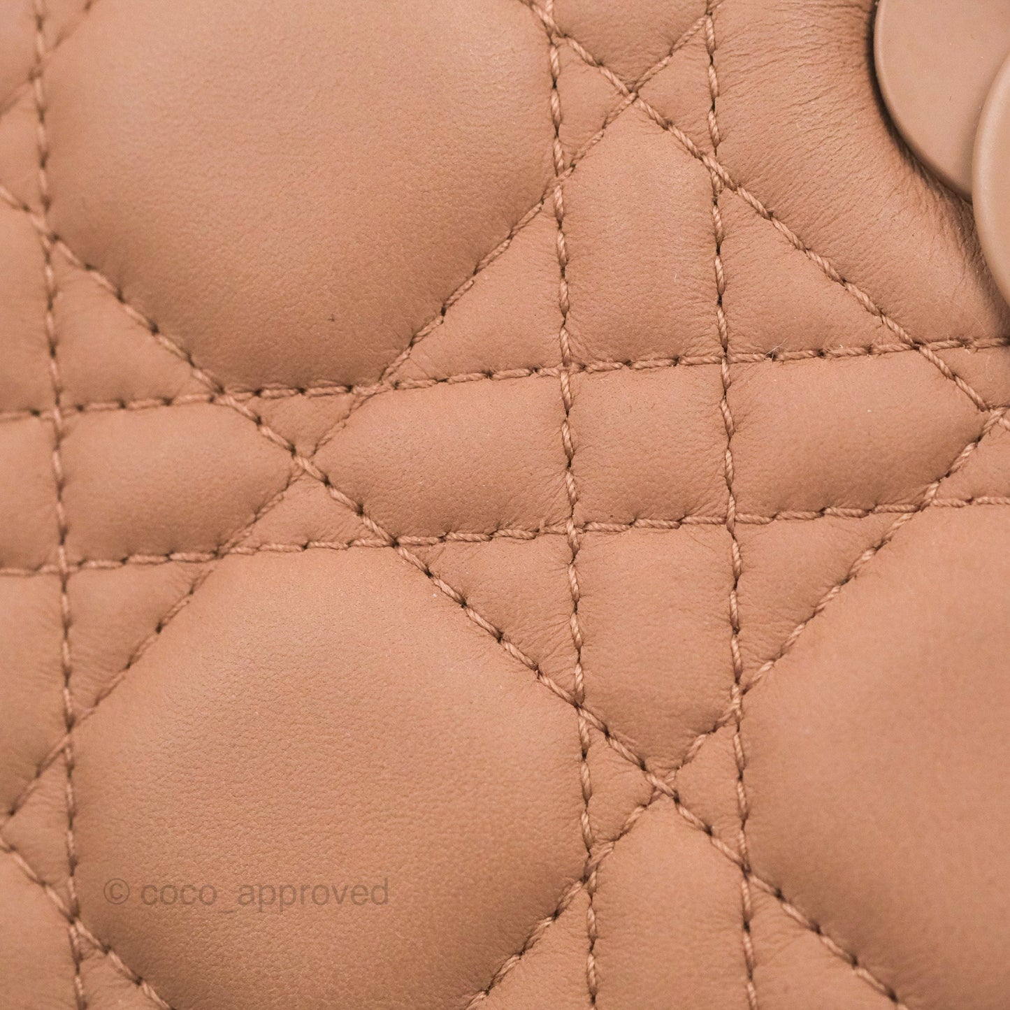 Christian Dior Mini Lady Dior Blush Ultramatte Cannage Calfskin