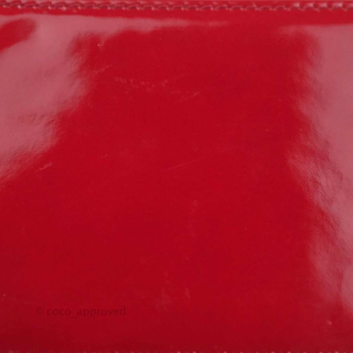 Christian Dior Medium Lady Dior Red Patent Silver Hardware