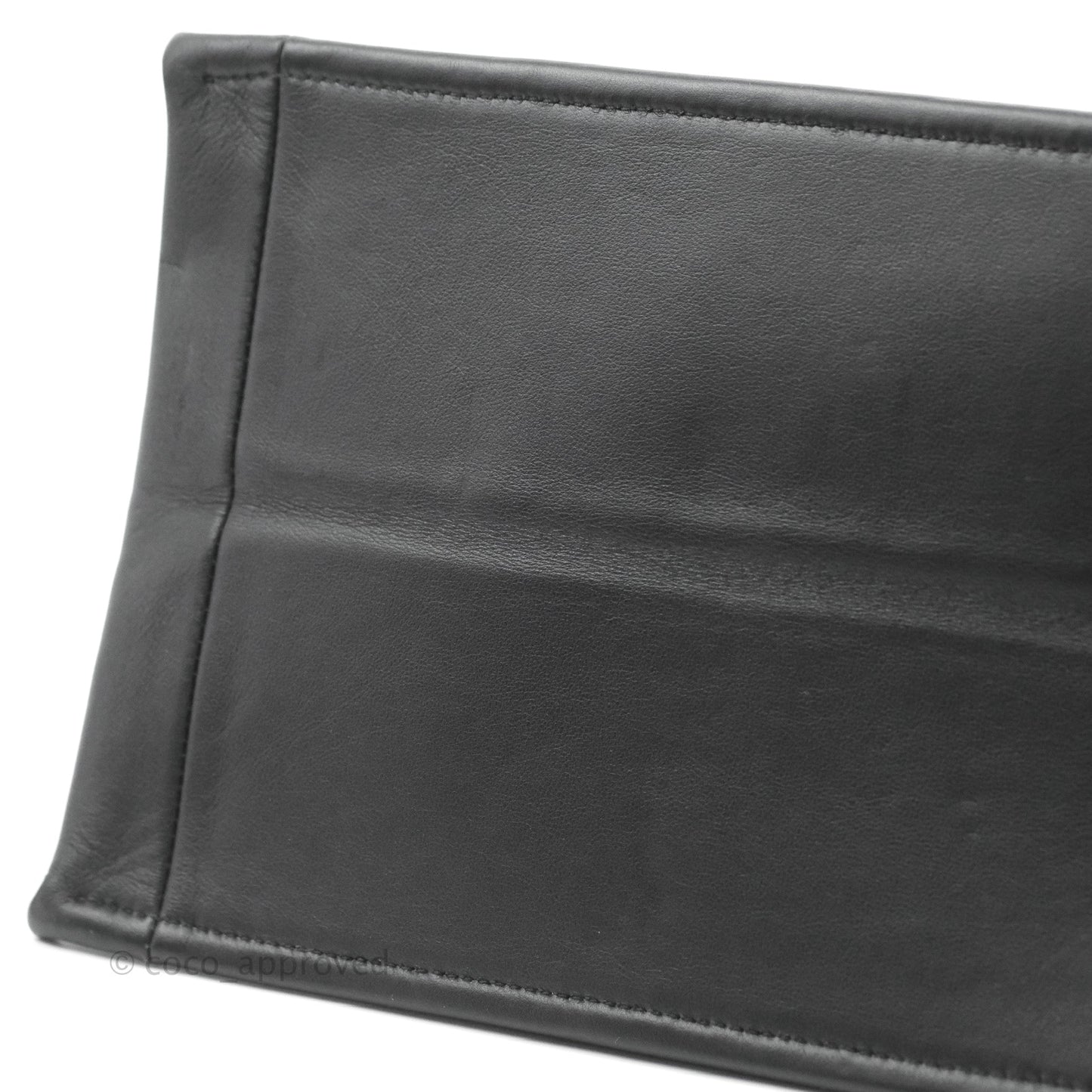 Christian Dior Medium Embossed Book Tote Black Calfskin