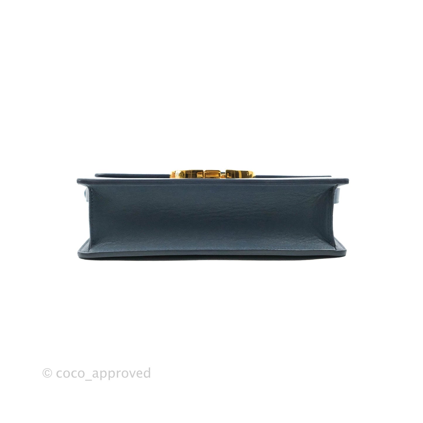 Christian Dior 30 Montaigne Bag Blue Calfskin Gold Hardware