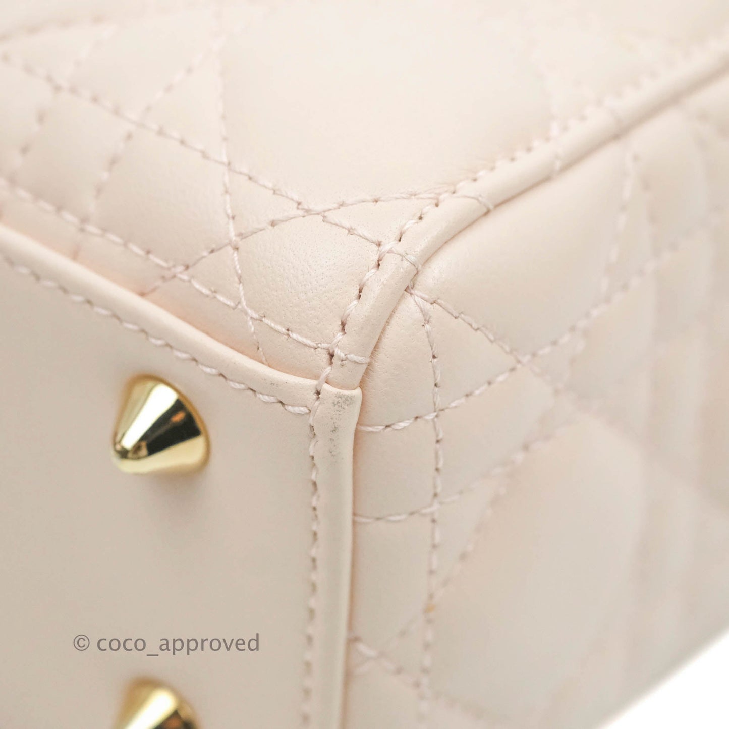 Christian Dior Lambskin My ABCDior Lady Dior Pale Pink Gold Hardware