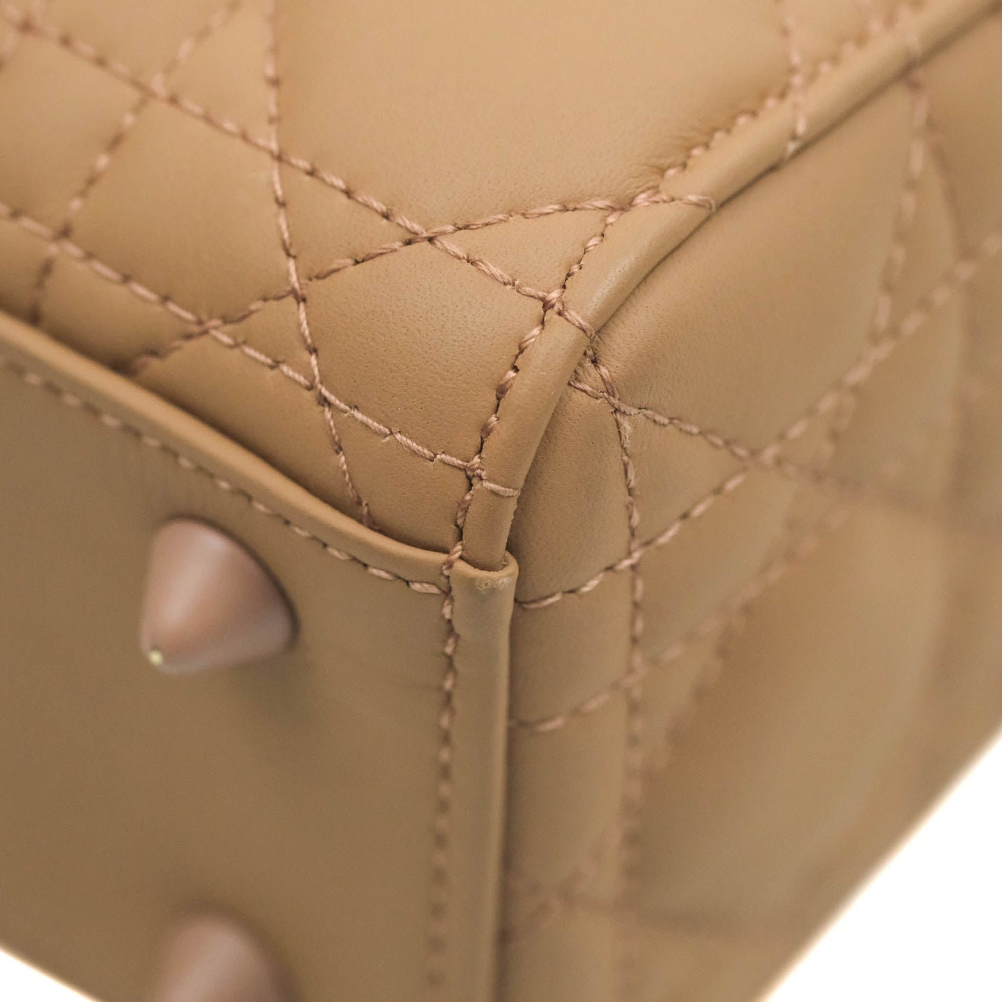 Christian Dior Lambskin My ABCDior Lady Dior Matte Dark Beige Matte Hardware