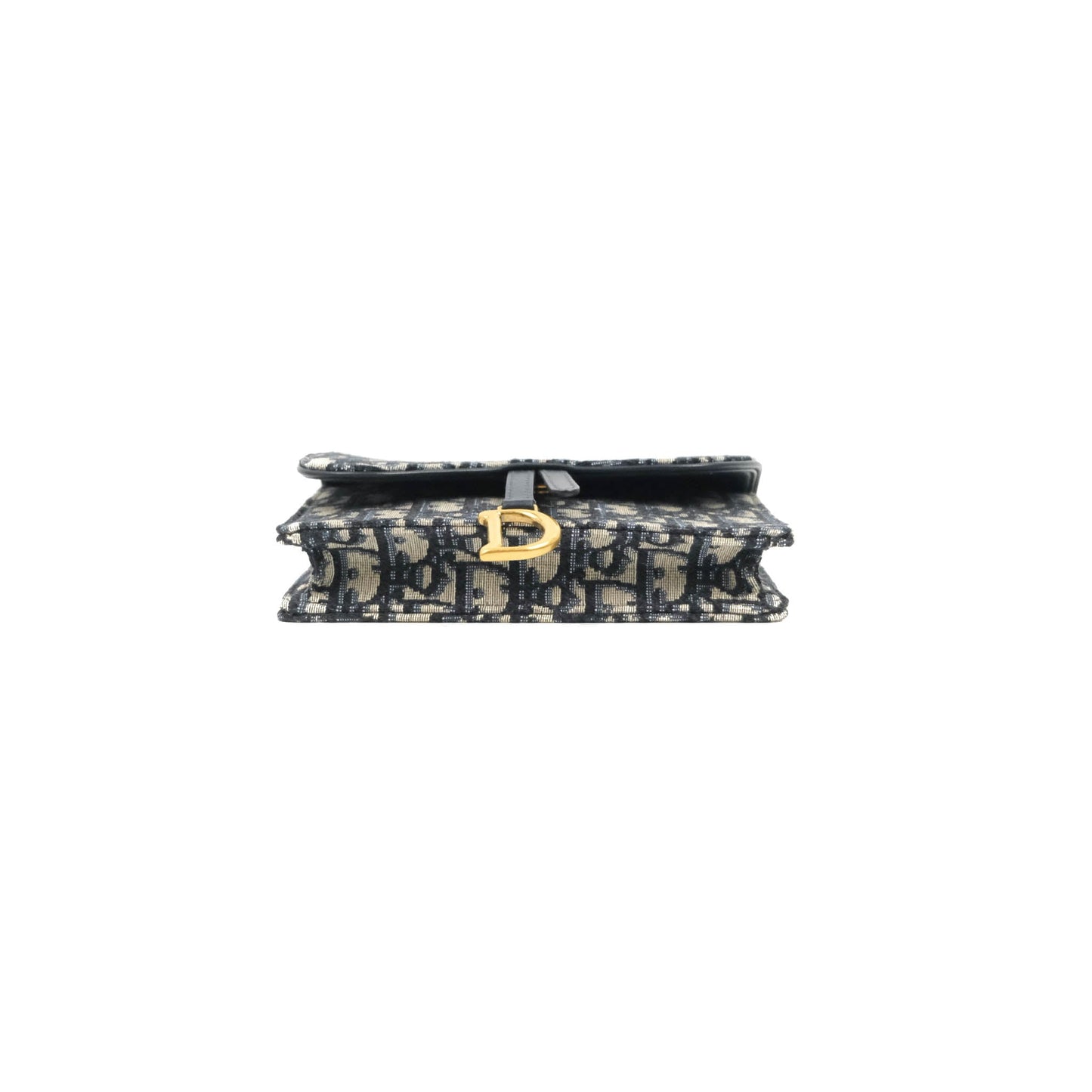 Christian Dior Blue Dior Oblique Jacquard Saddle Belt Pouch