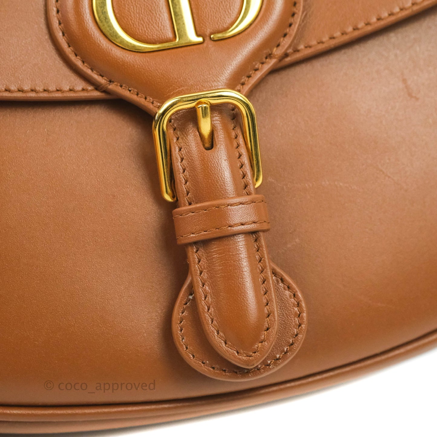 Dior Medium Bobby Bag Brown Calfskin Gold Hardware