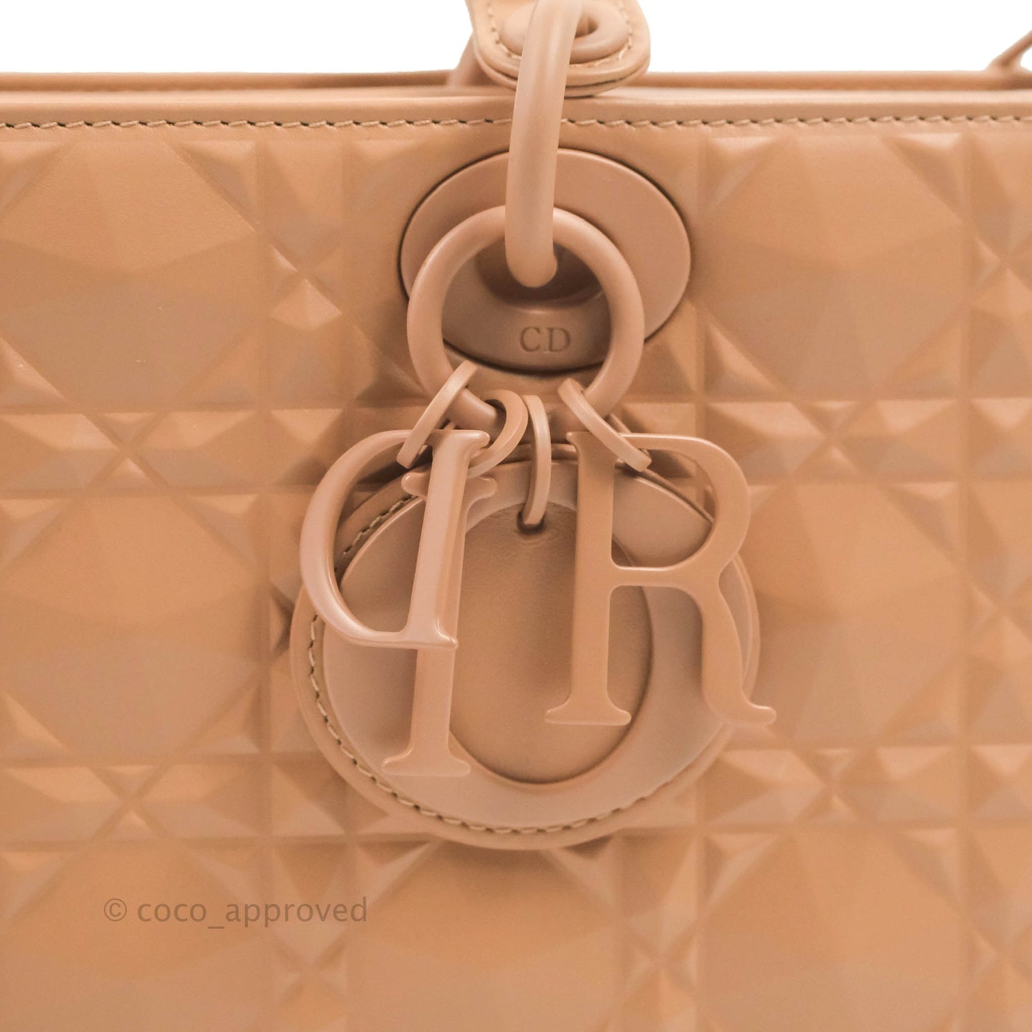 Dior Lady D-Joy Bag Rose Des Vents Cannage Calfskin with Diamond Motif