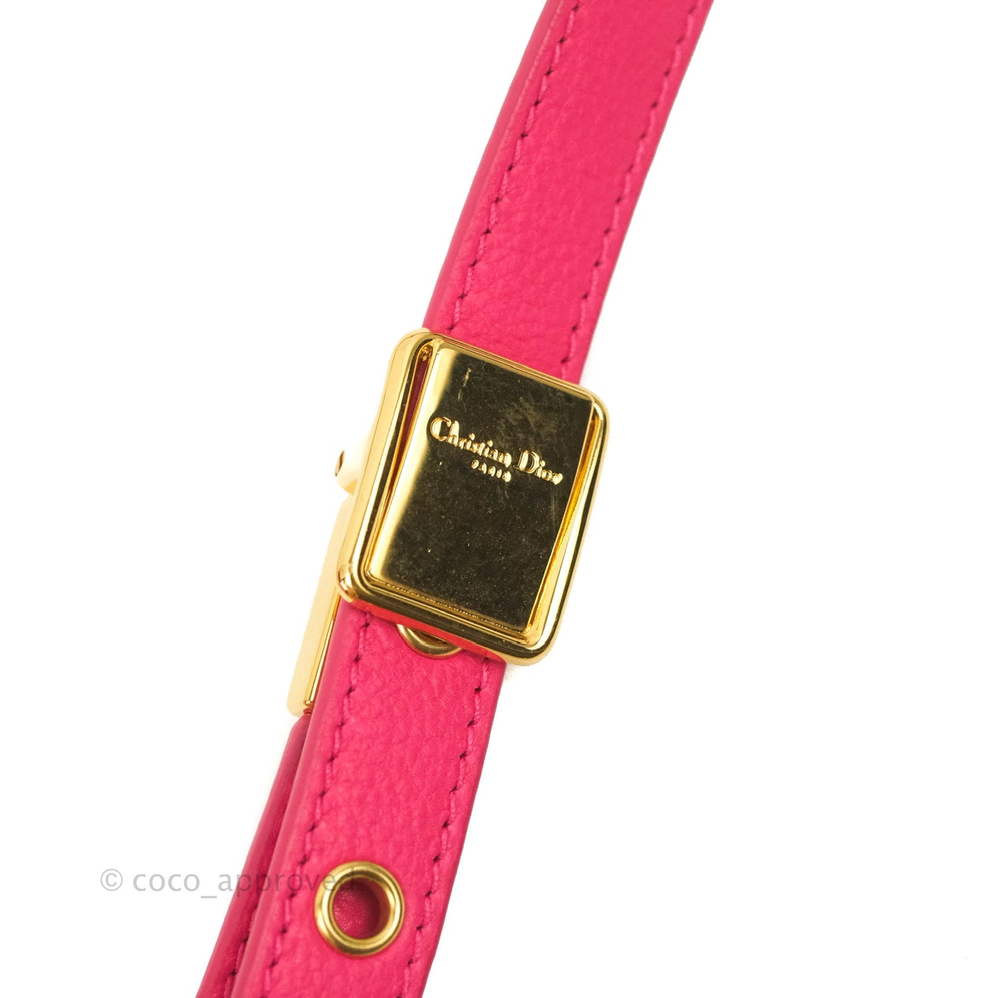 Christian Dior Micro Caro Bag Pink Gold Hardware