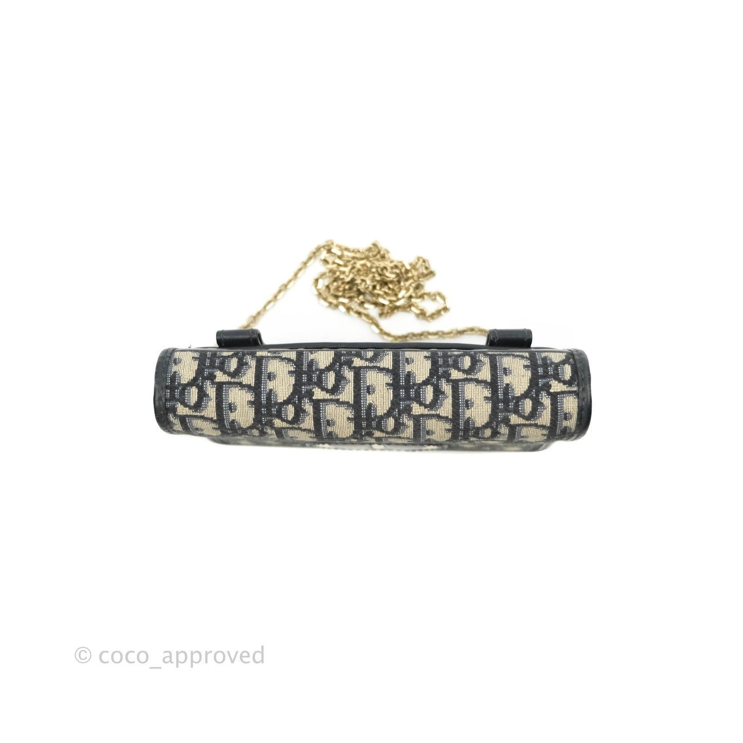 Christian Dior 30 Montaigne Blue Oblique Jacquard 2-in-1 Pouch