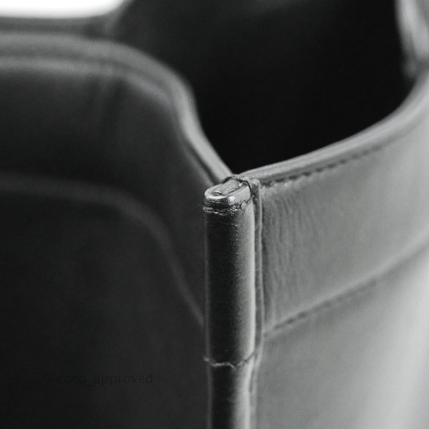 Christian Dior Medium Embossed Book Tote Black Calfskin