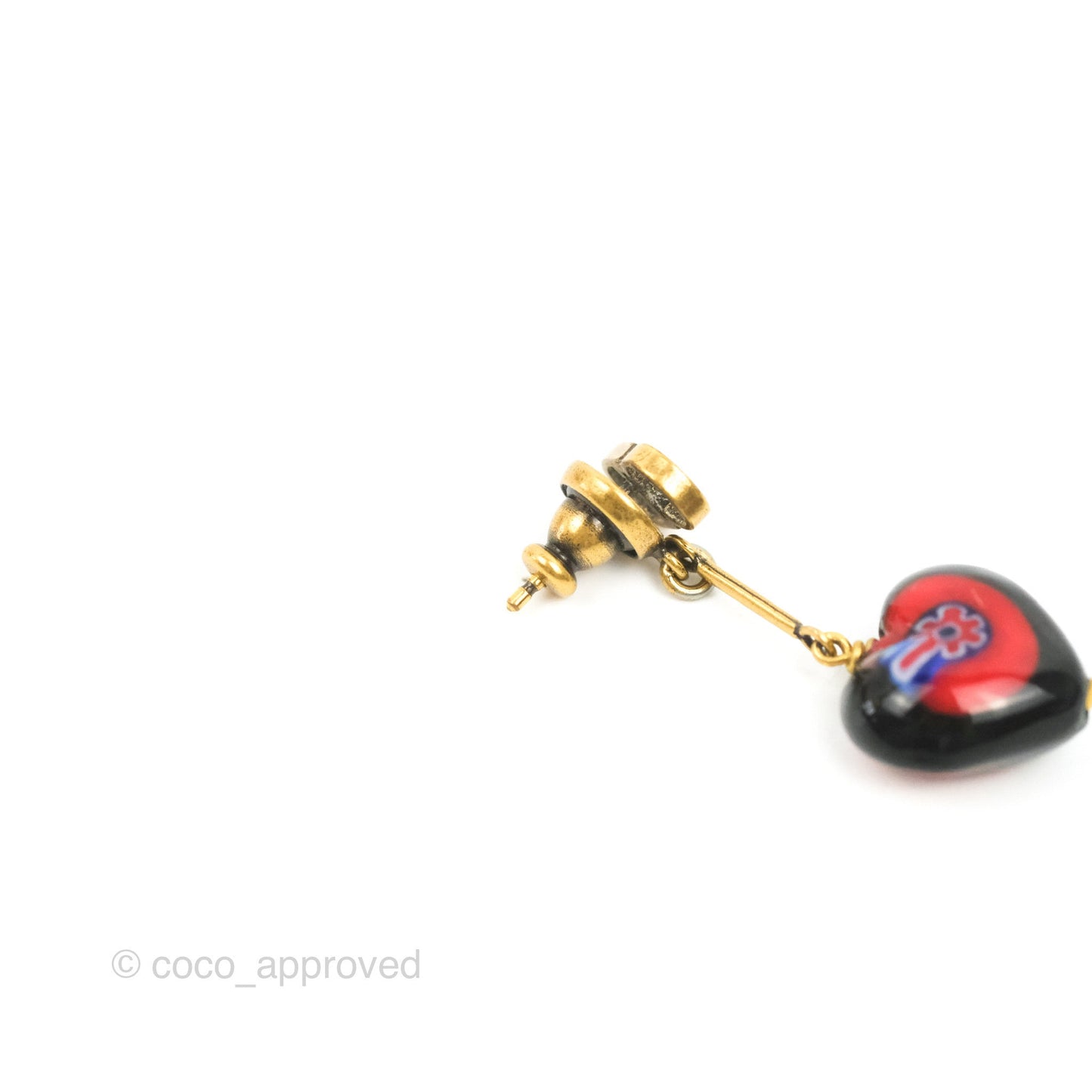 Dior Dio(r)evolution Heart Earrings Aged Gold