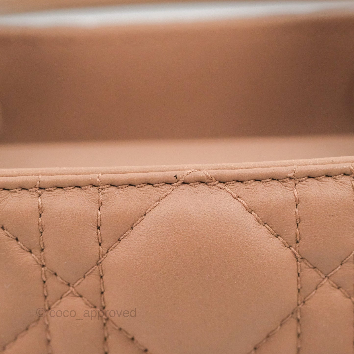 Christian Dior Mini Lady Dior Blush Ultramatte Cannage Calfskin