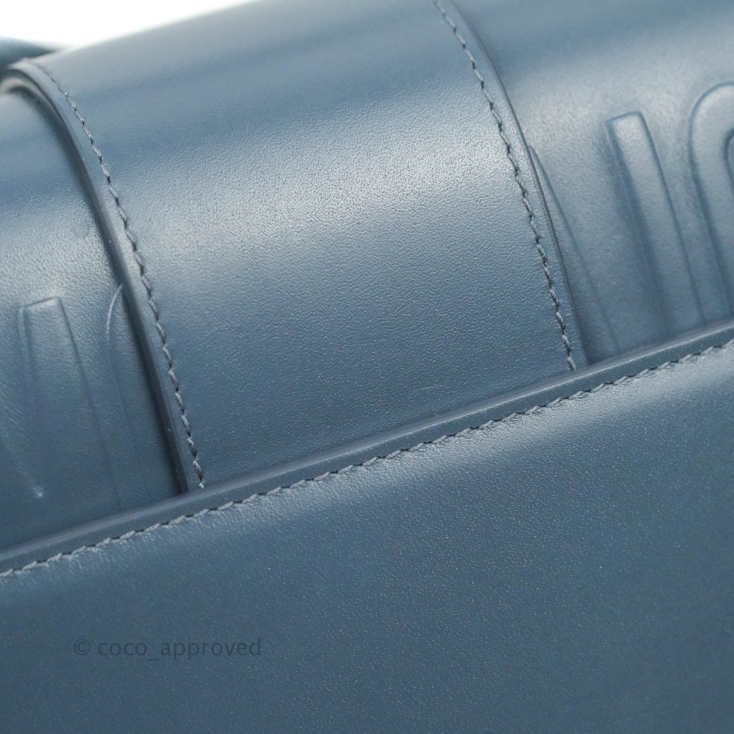 Christian Dior 30 Montaigne Bag Blue Calfskin Gold Hardware