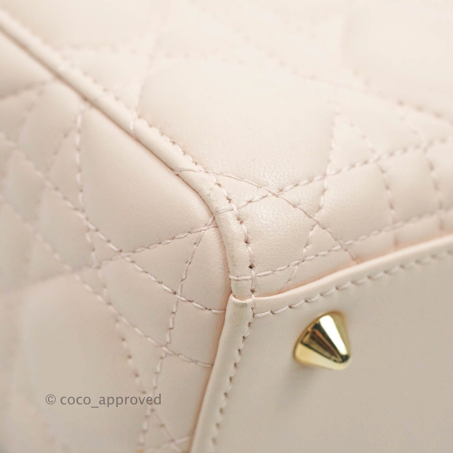 Christian Dior Lambskin My ABCDior Lady Dior Pale Pink Gold Hardware
