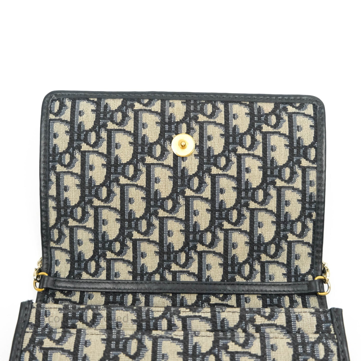 Christian Dior 30 Montaigne Blue Oblique Jacquard 2-in-1 Pouch