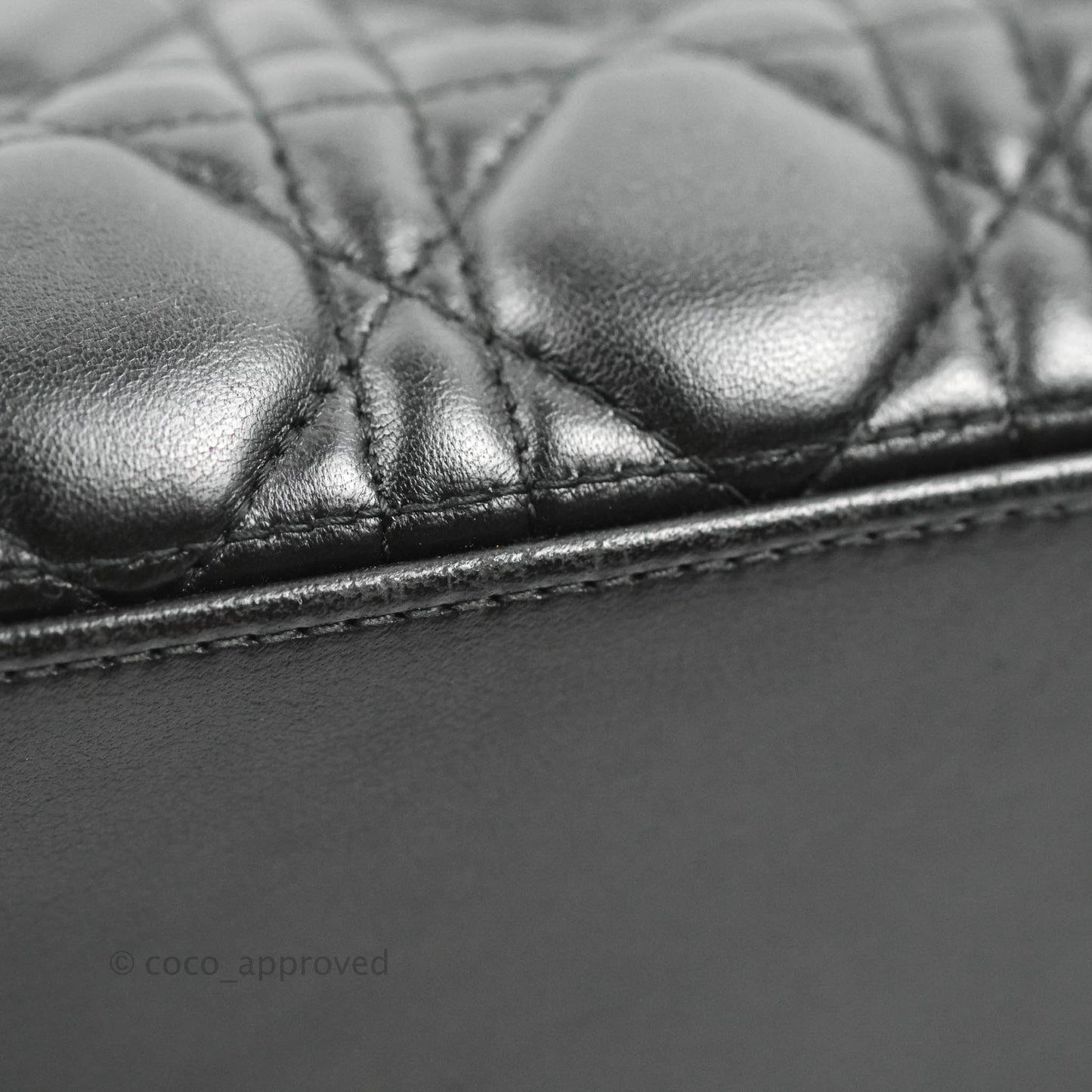 Christian Dior Medium Lady Dior Black Lambskin Gold Hardware