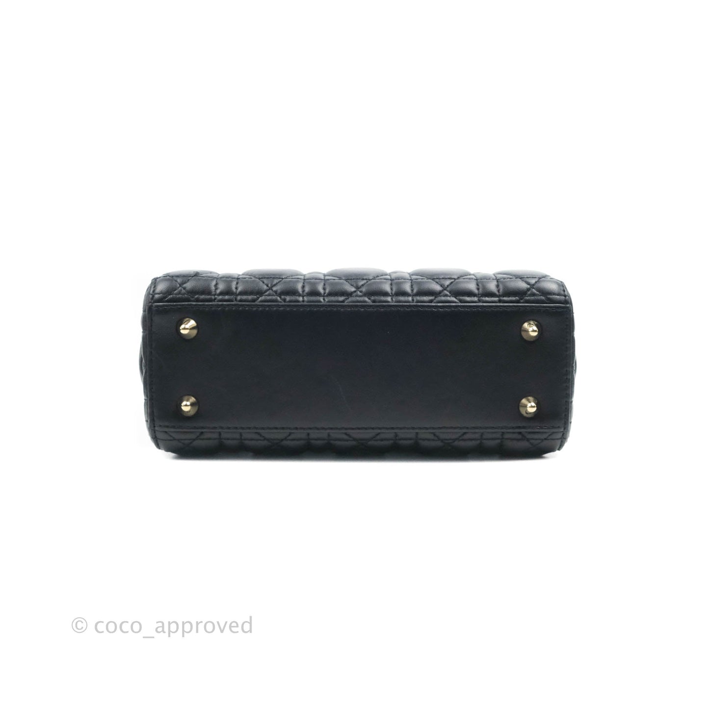 Christian Dior My ABCDior Lady Dior Navy Lambskin Gold Hardware with Twilly