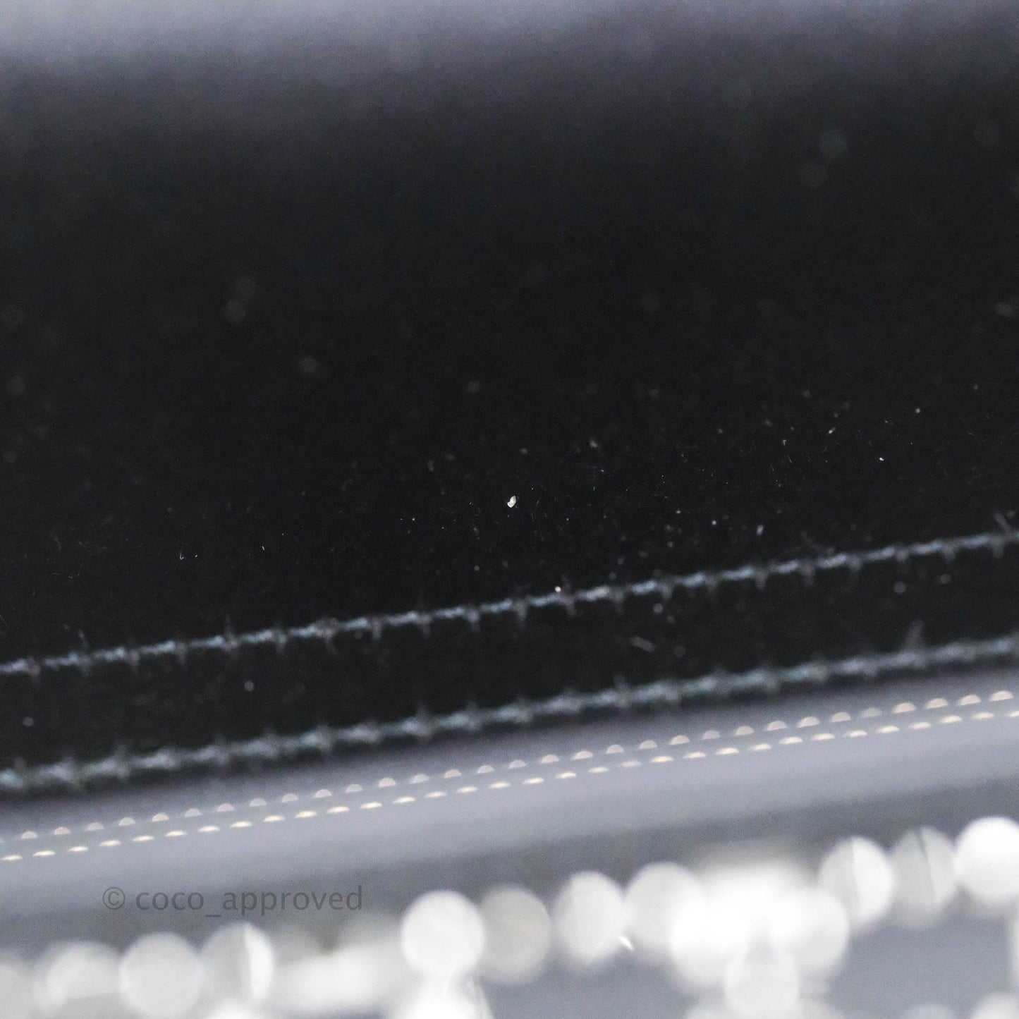 Christian Dior Mini Lady Dior Bag Black Strass Cannage Satin Silver Hardware