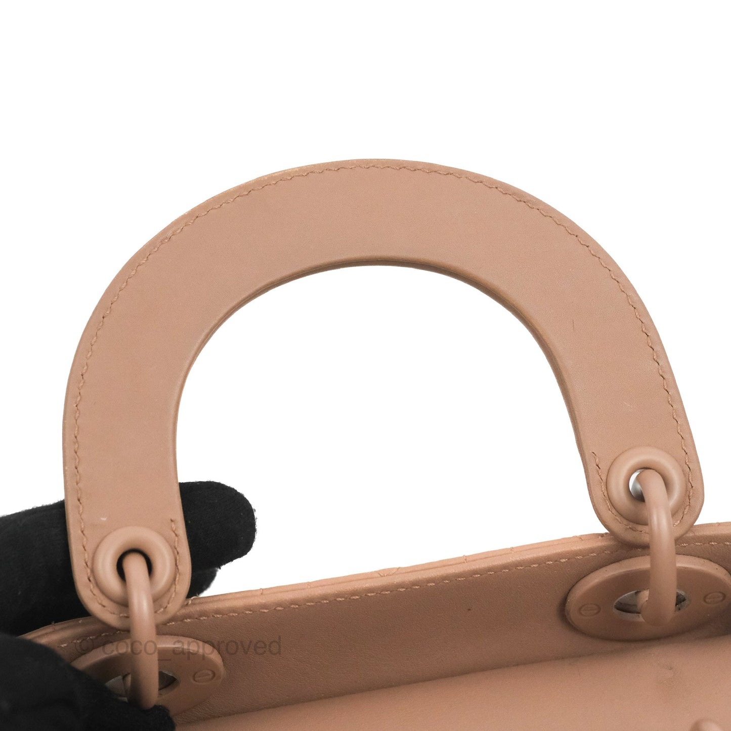 Christian Dior Mini Lady Dior Blush Ultramatte Cannage Calfskin