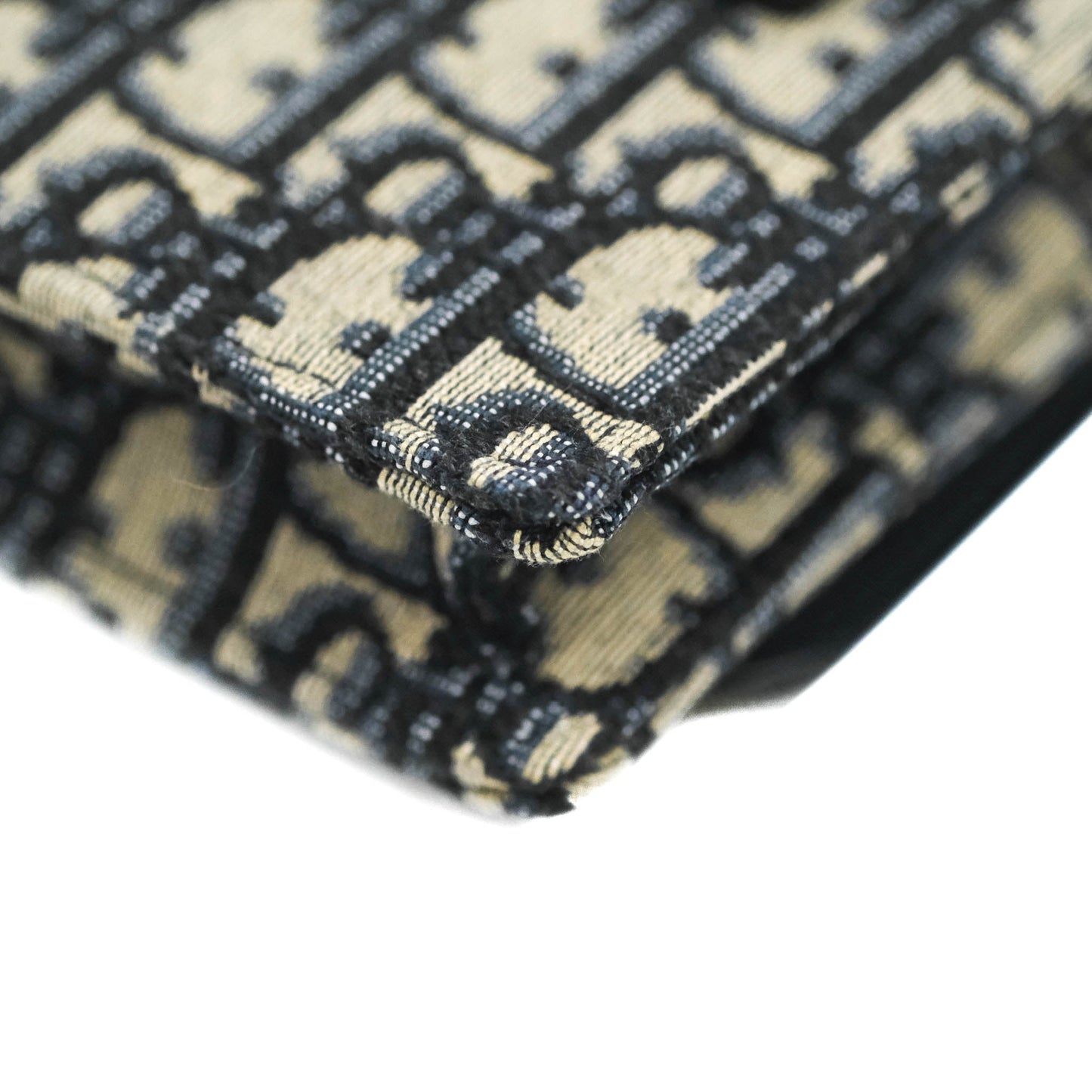 Christian Dior Blue Dior Oblique Jacquard Saddle Belt Pouch