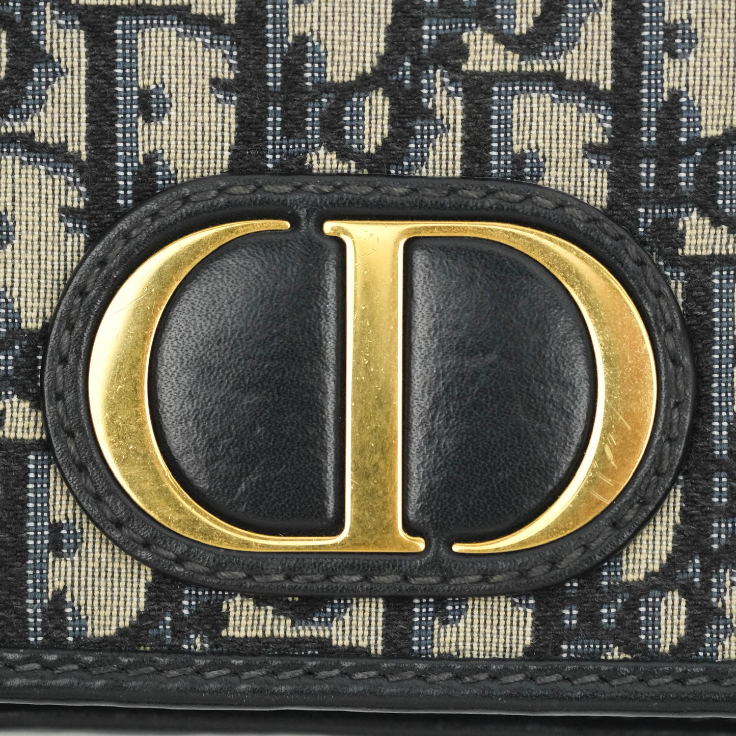 Christian Dior 30 Montaigne Blue Oblique Jacquard 2-in-1 Pouch