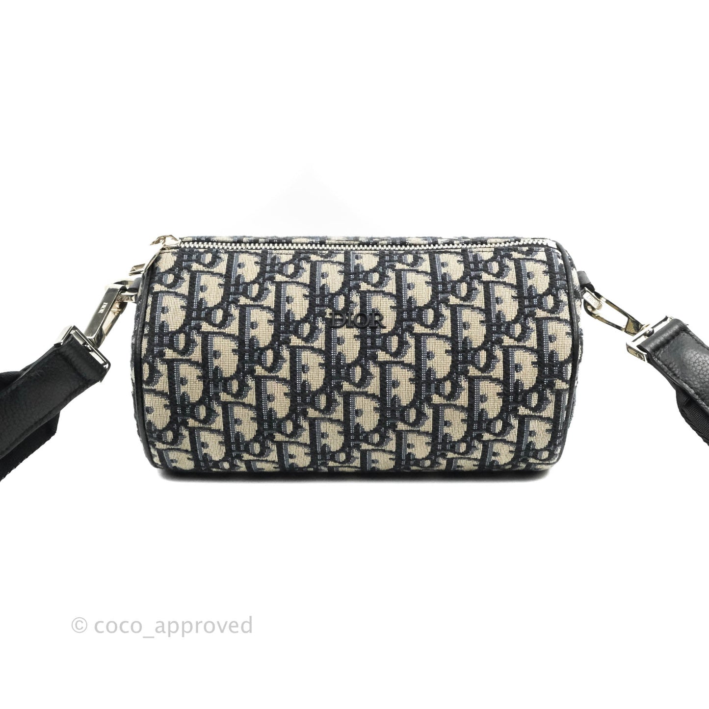 Christian Dior Roller Messenger Bag Beige and Black Dior Oblique Jacquard
