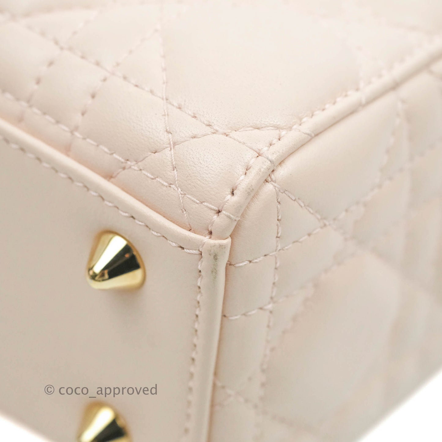 Christian Dior Lambskin My ABCDior Lady Dior Pale Pink Gold Hardware